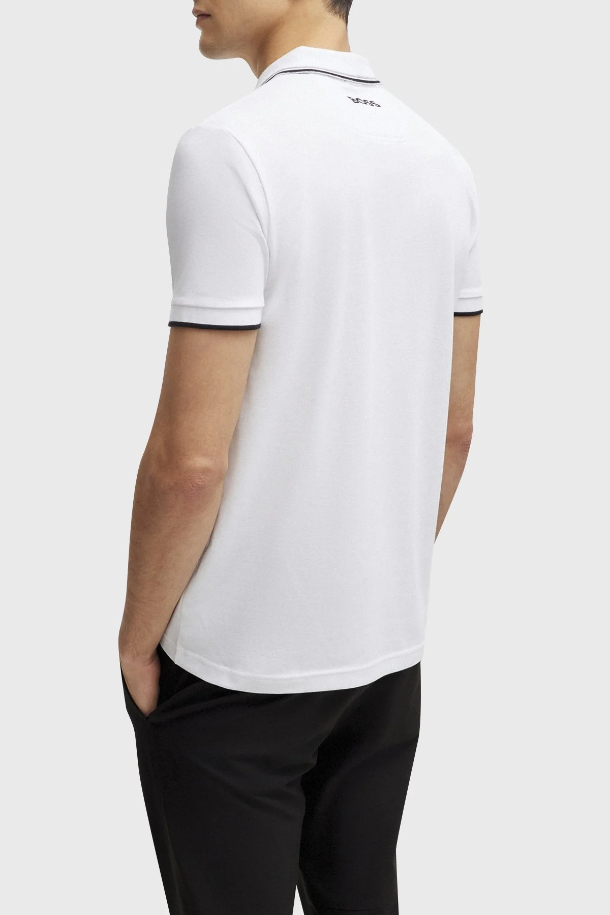 Boss Pamuklu Regular Fit Düğmeli Erkek Polo Yaka T Shirt 50469102 100 BEYAZ - 2