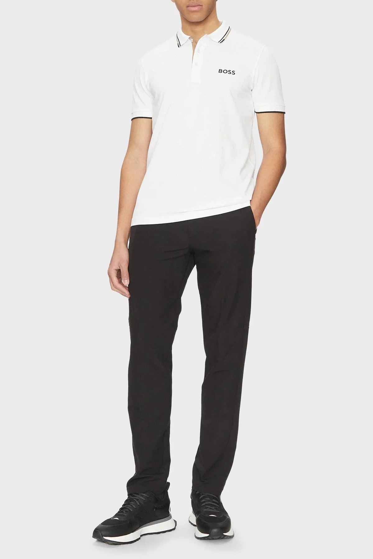 Boss Pamuklu Regular Fit Düğmeli Yaka T Shirt Erkek Polo 50469102 103 BEYAZ - 2