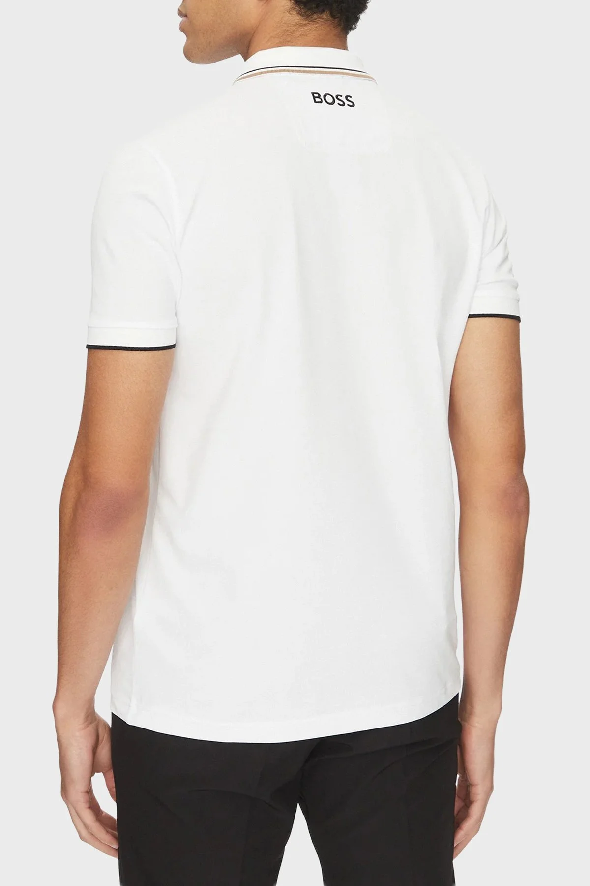 Boss Pamuklu Regular Fit Düğmeli Yaka T Shirt Erkek Polo 50469102 103 BEYAZ - 3