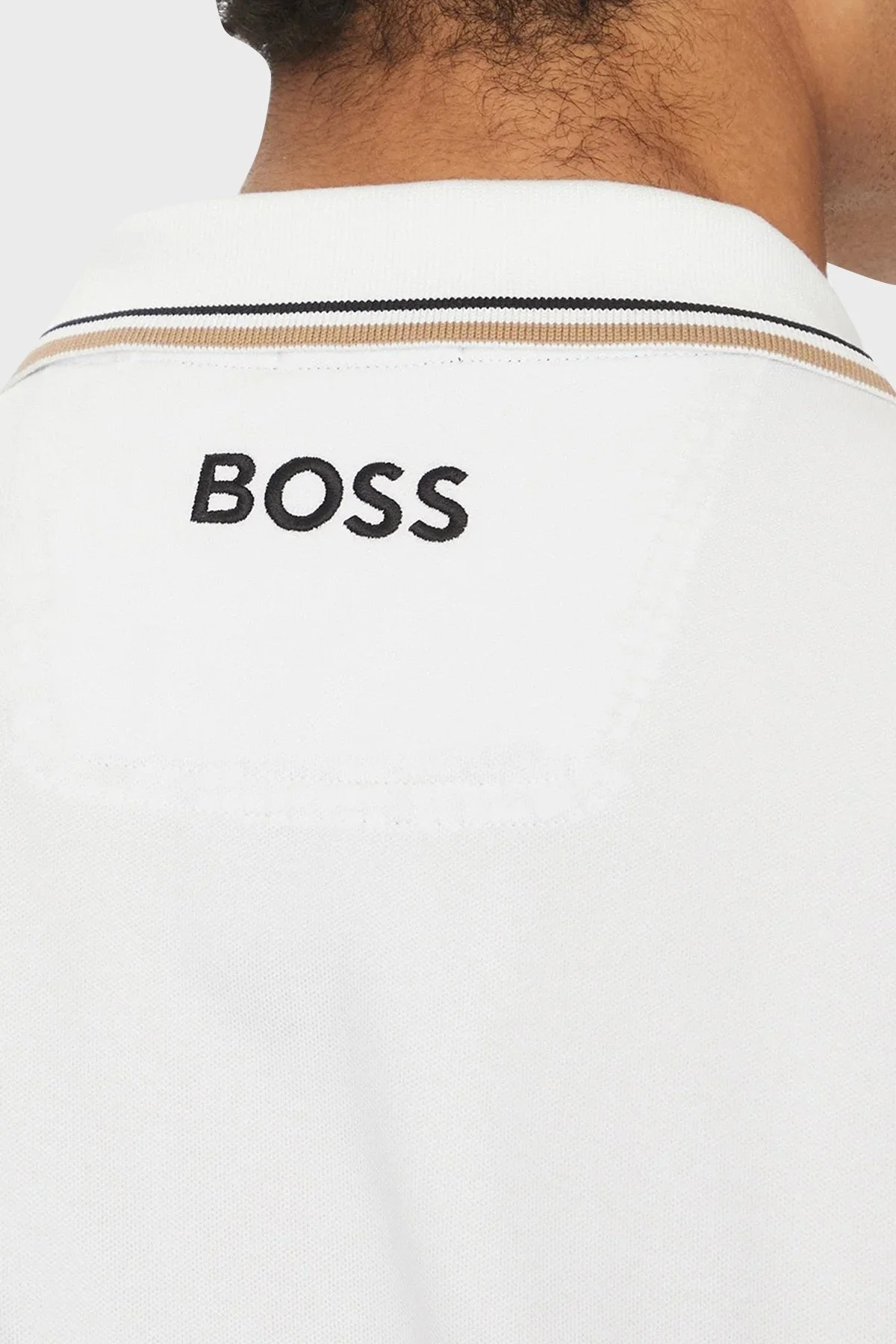 Boss Pamuklu Regular Fit Düğmeli Yaka T Shirt Erkek Polo 50469102 103 BEYAZ - 5