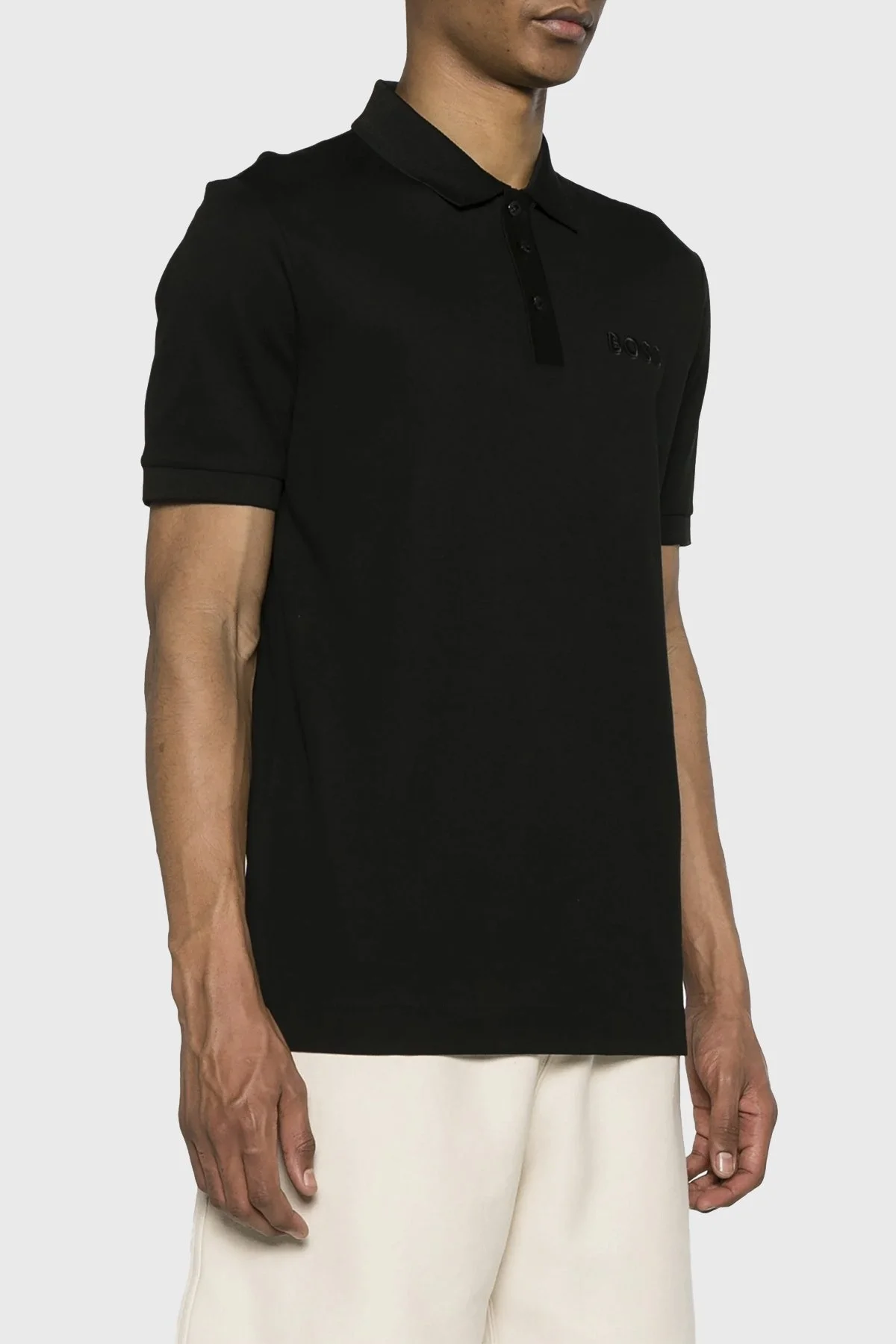 Boss Pamuklu Regular Fit Düğmeli Erkek Polo Yaka T Shirt 50504558 001 SİYAH - 1