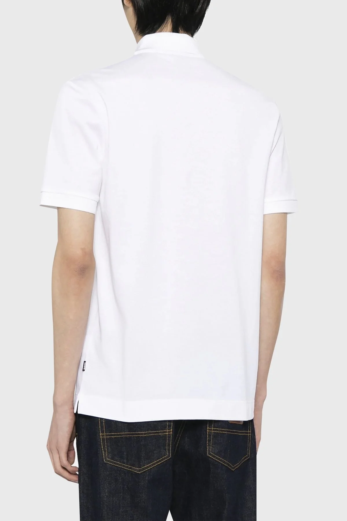 Boss Pamuklu Regular Fit Düğmeli Erkek Polo Yaka T Shirt 50504558 100 BEYAZ - 2
