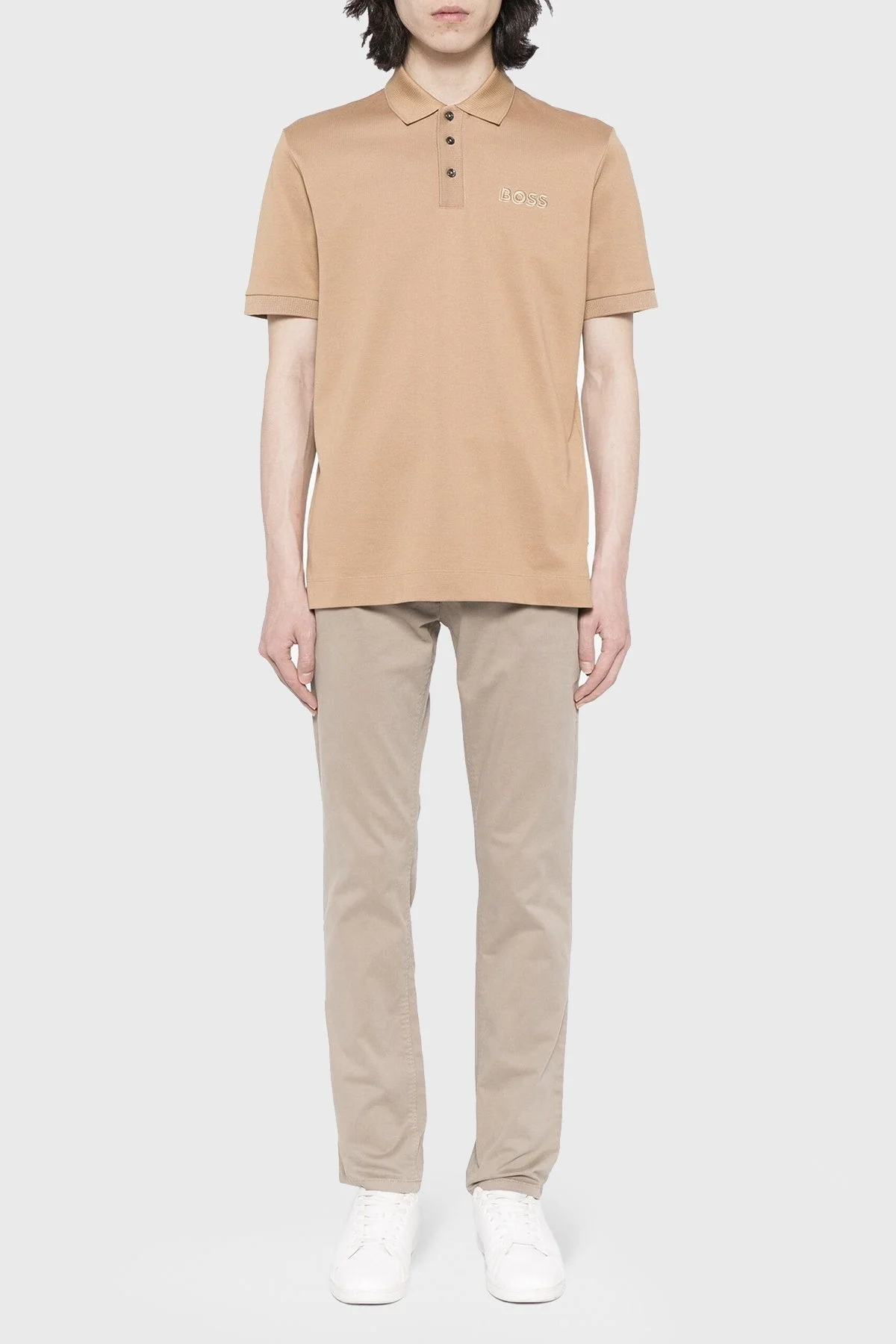 Boss Pamuklu Regular Fit Düğmeli Erkek Polo Yaka T Shirt 50504558 260 KAHVE - 3