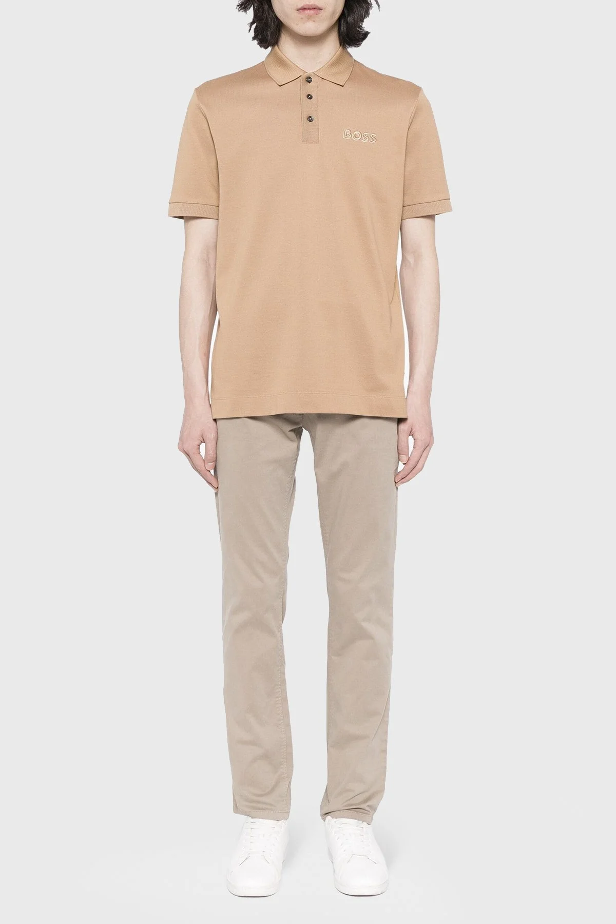 Boss Pamuklu Regular Fit Düğmeli Erkek Polo Yaka T Shirt 50504558 260 KAHVE - 3