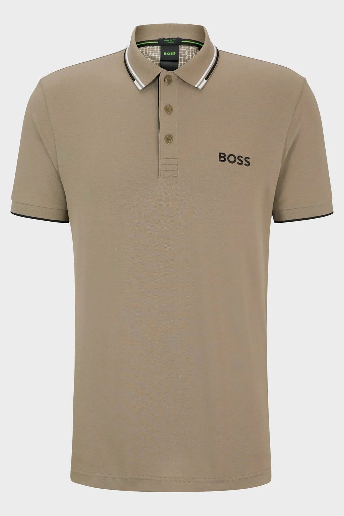 Boss Pamuklu Regular Fit Düğmeli Polo T Shirt Erkek Polo Yaka T Shirt 50469102 334 HAKİ - 5