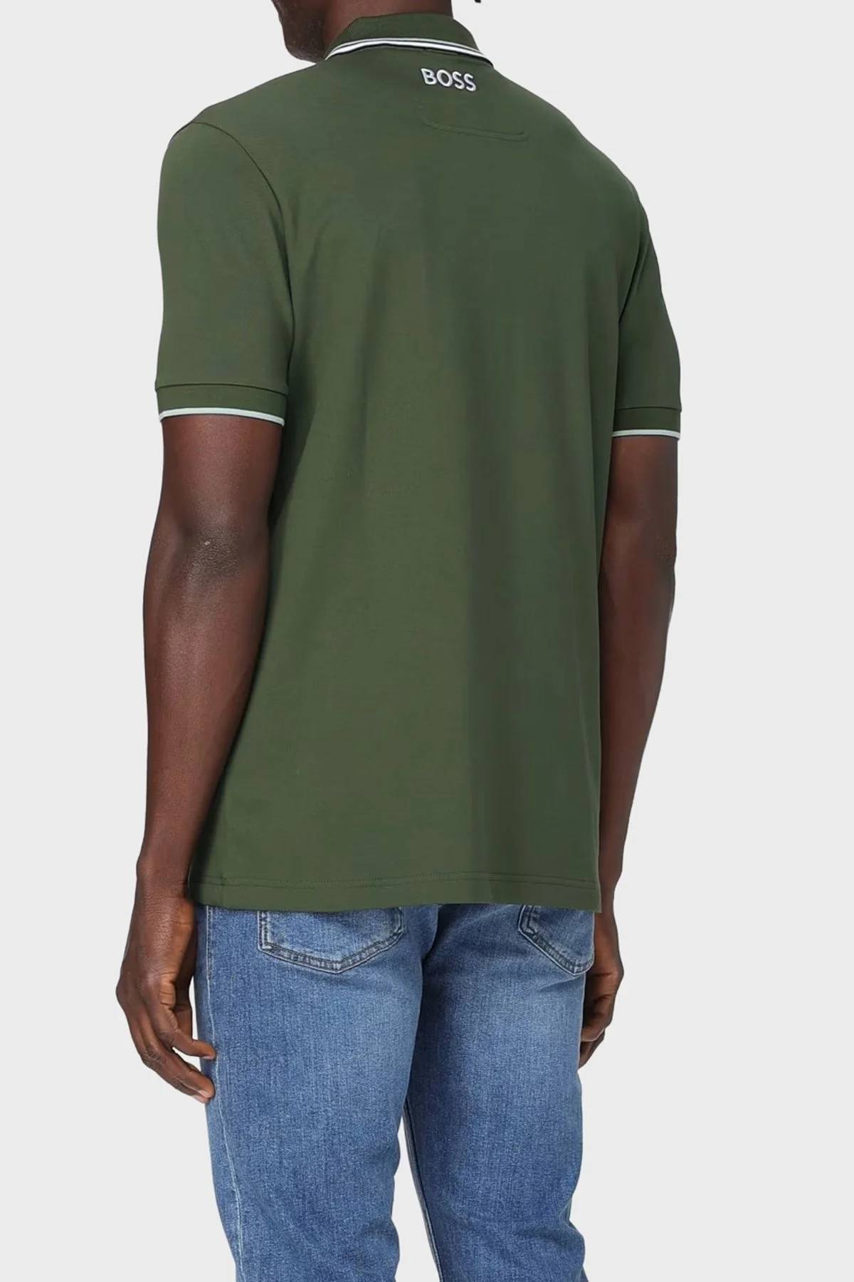 Boss Pamuklu Regular Fit Düğmeli Polo T Shirt Erkek Polo Yaka T Shirt 50469102 355 HAKİ - 2