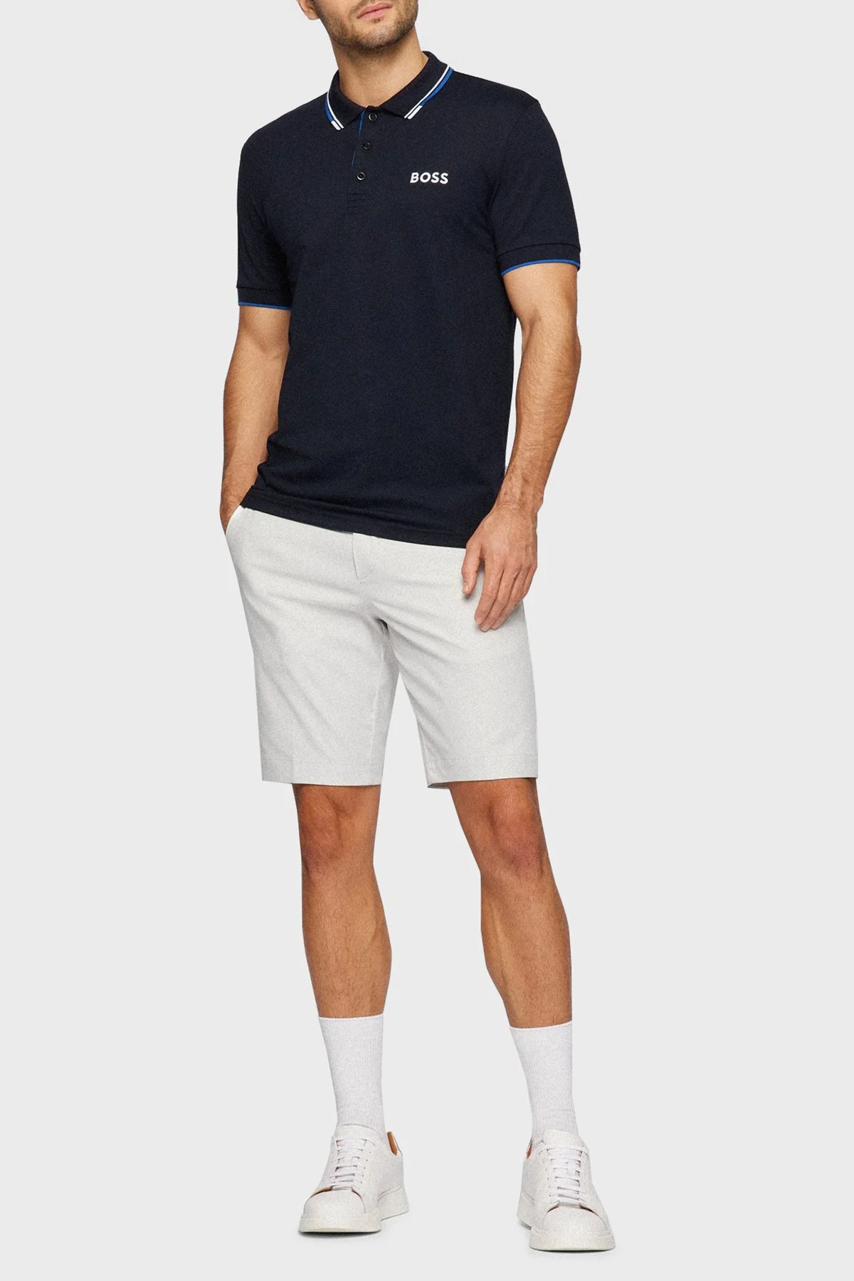 Boss Pamuklu Regular Fit Düğmeli Polo T Shirt Erkek Polo Yaka T Shirt 50469102 402 LACİVERT - 2