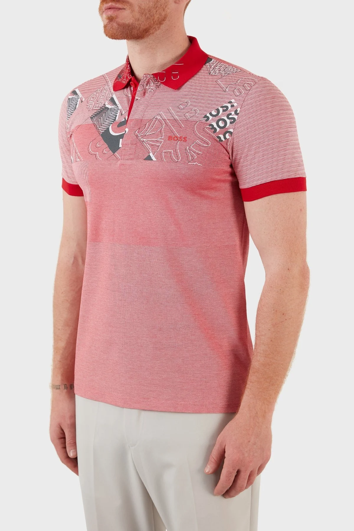 Boss Pamuklu Regular Fit Düğmeli T Shirt Erkek Polo 50466973 610 KIRMIZI - 2