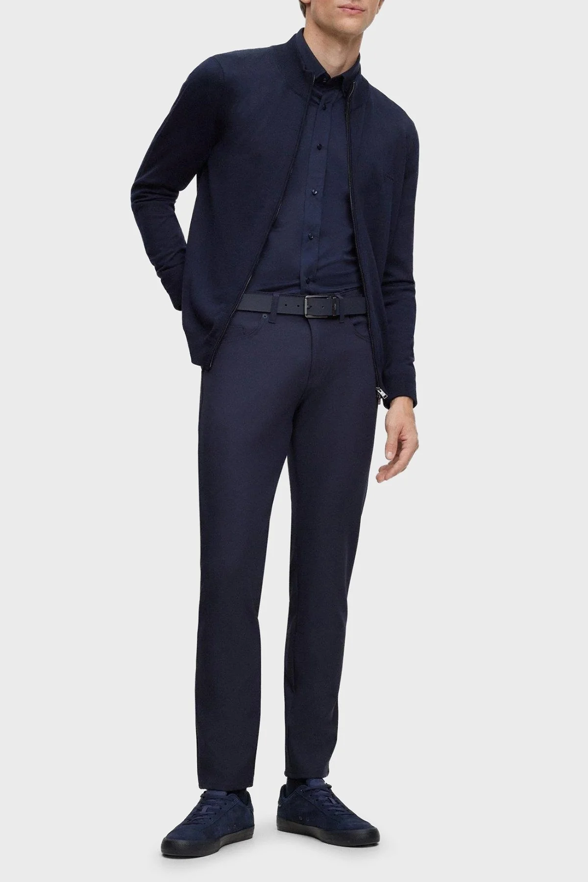 Boss Pamuklu Regular Fit Düğmeli Yaka Casual Erkek Gömlek 50469378 410 LACİVERT - 2