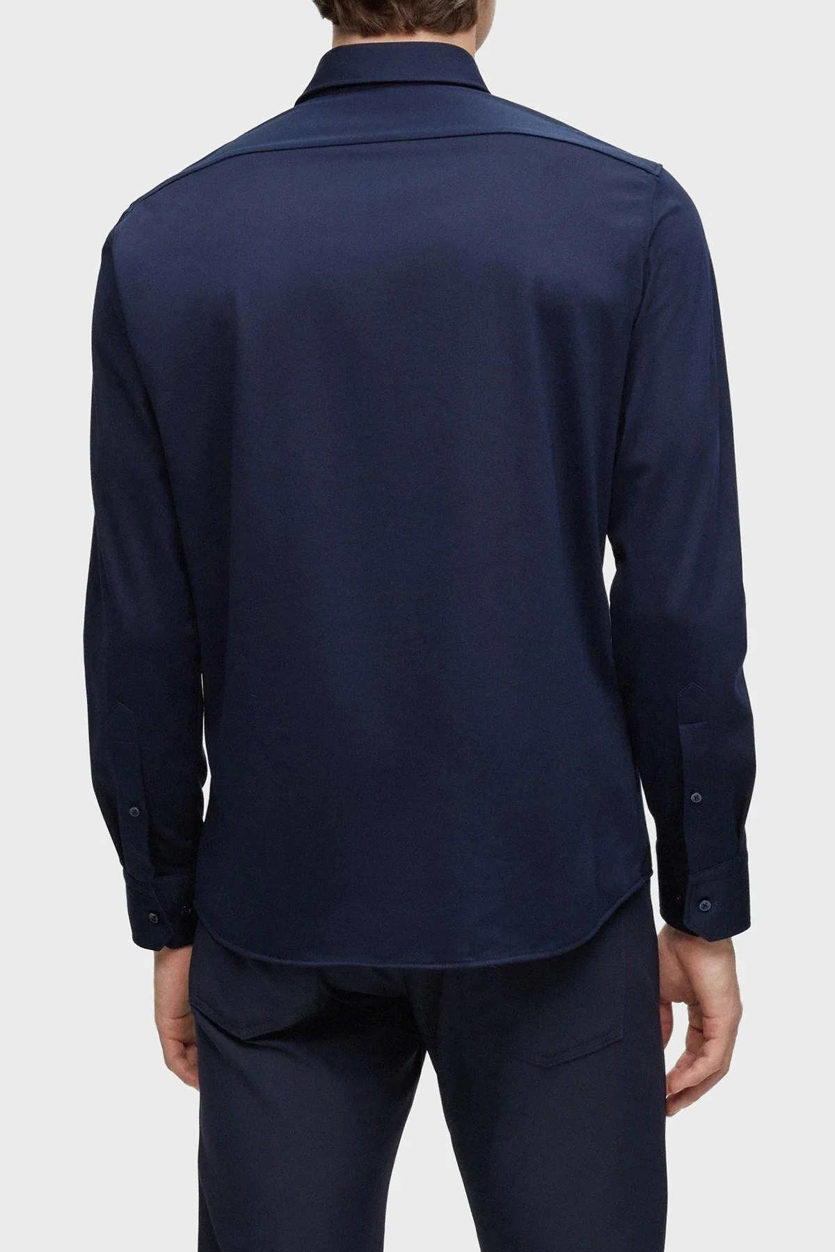 Boss Pamuklu Regular Fit Düğmeli Yaka Casual Erkek Gömlek 50469378 410 LACİVERT - 3