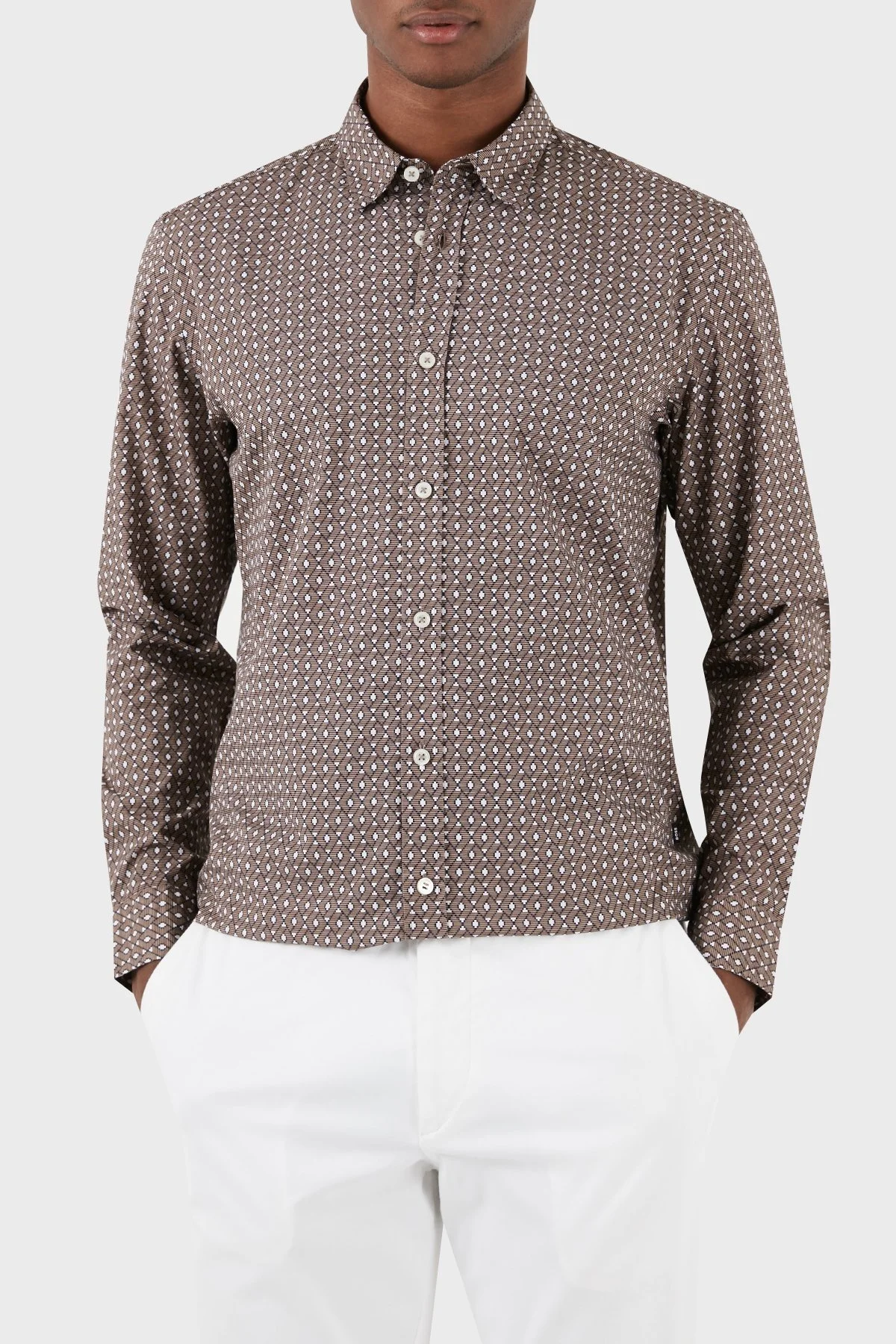 Boss Pamuklu Regular Fit Erkek Gömlek 50508700 249 KAHVE - 8