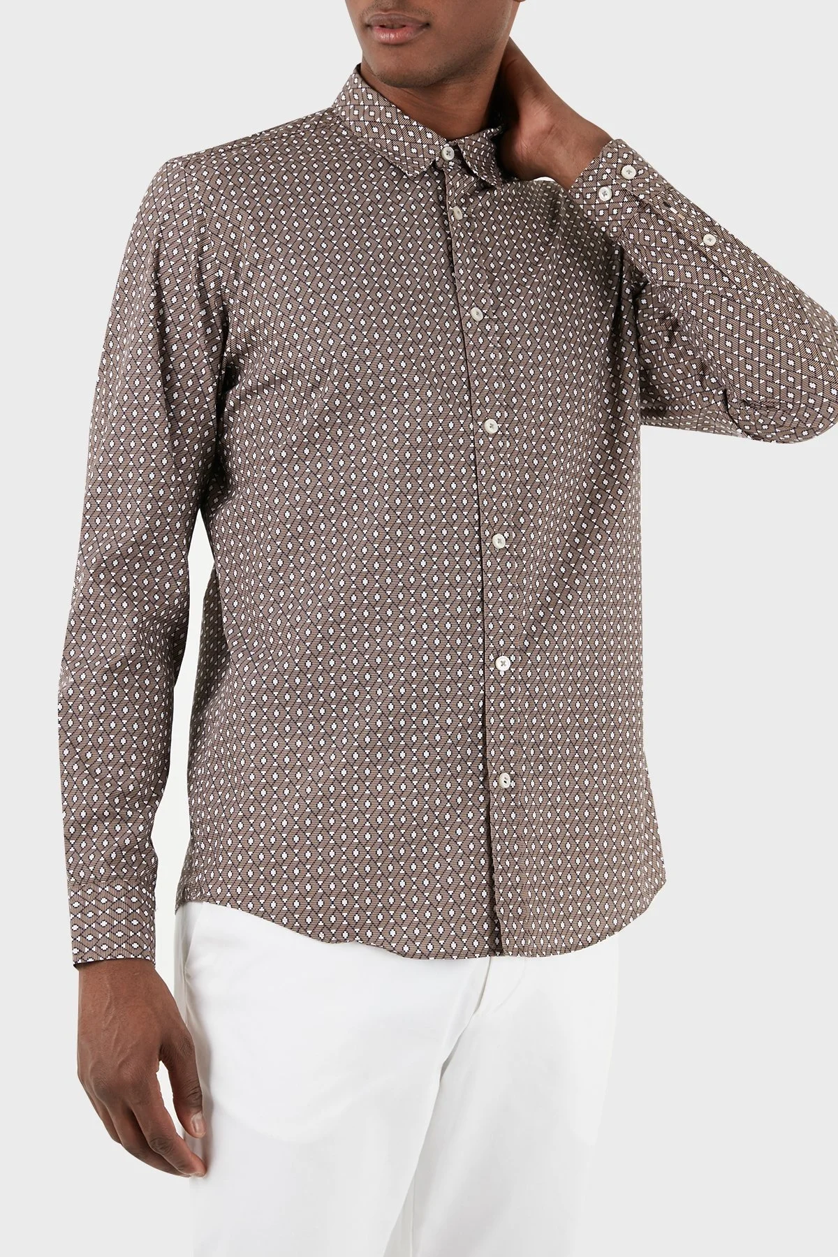 Boss Pamuklu Regular Fit Erkek Gömlek 50508700 249 KAHVE - 11