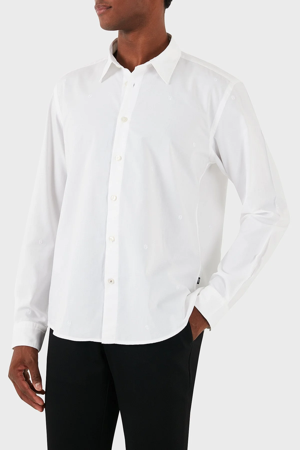 Boss % 100 Pamuk Regular Fit Erkek Gömlek 50528153 100 BEYAZ - 4