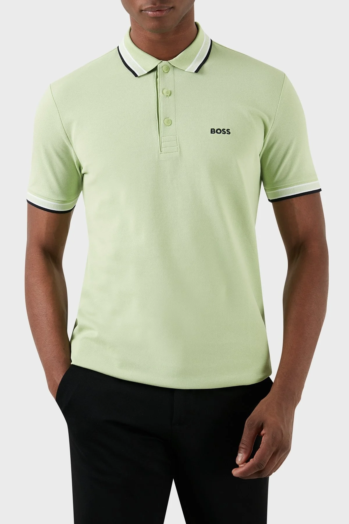 Boss Pamuklu Regular Fit Erkek Polo Yaka T Shirt 50469055 348 YEŞİL - 1