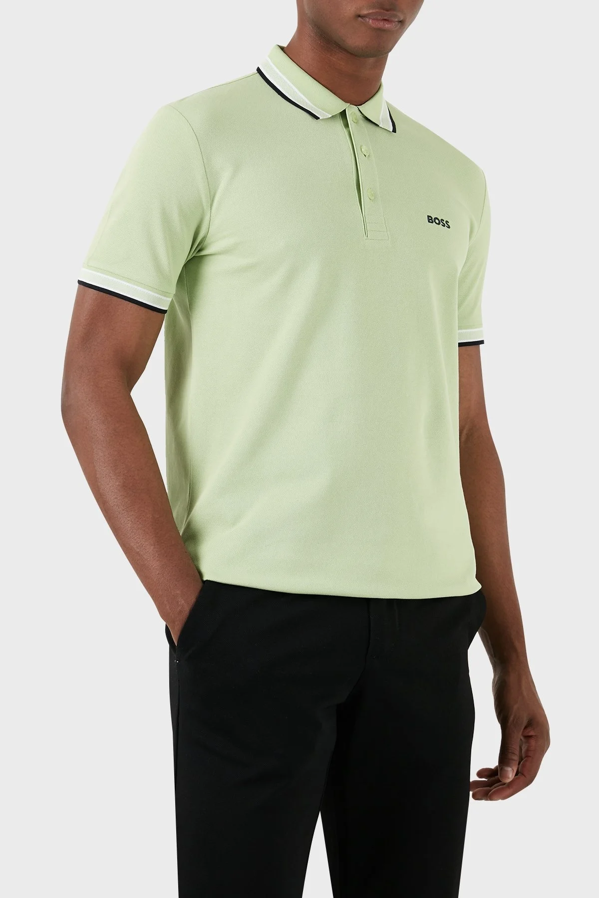 Boss Pamuklu Regular Fit Erkek Polo Yaka T Shirt 50469055 348 YEŞİL - 4