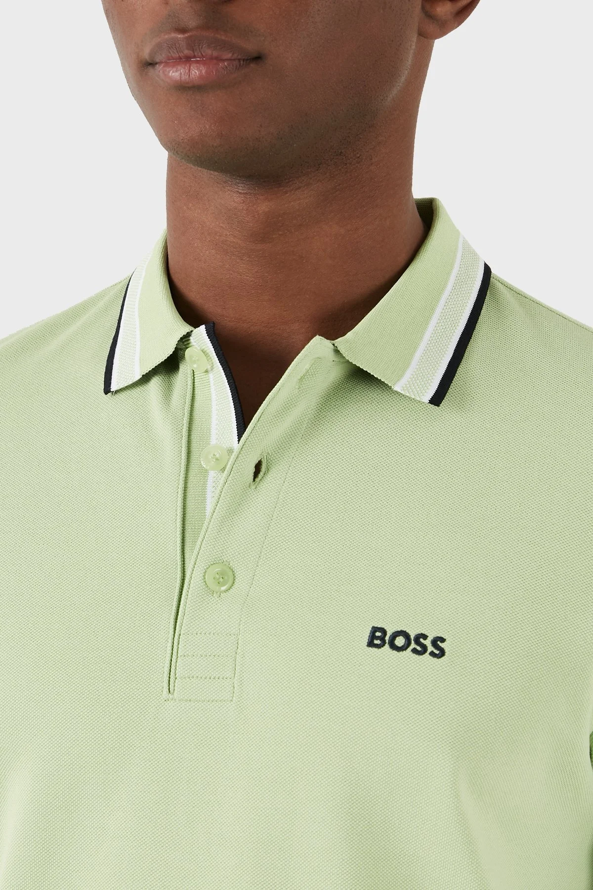 Boss Pamuklu Regular Fit Erkek Polo Yaka T Shirt 50469055 348 YEŞİL - 6