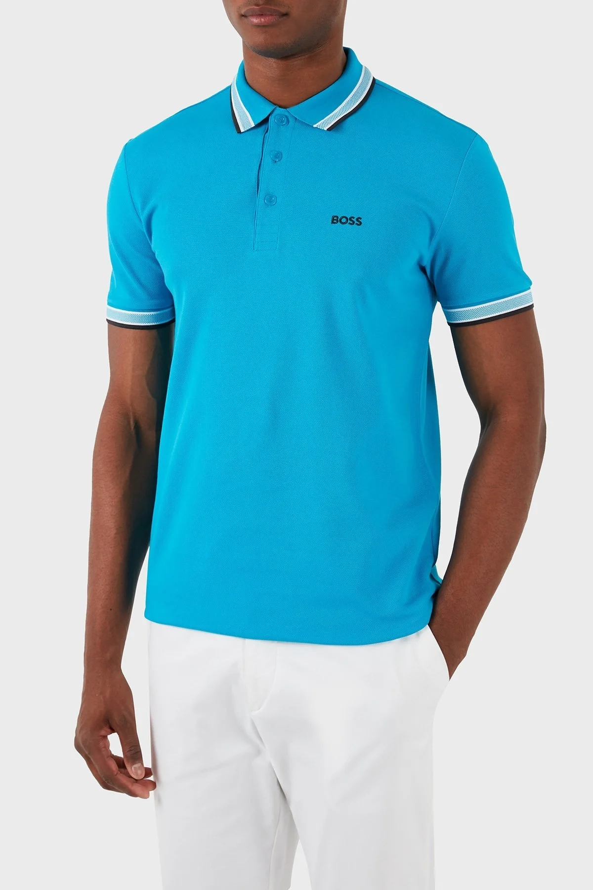 Boss Pamuklu Regular Fit Erkek Polo Yaka T Shirt 50469055 442 MAVİ - 1