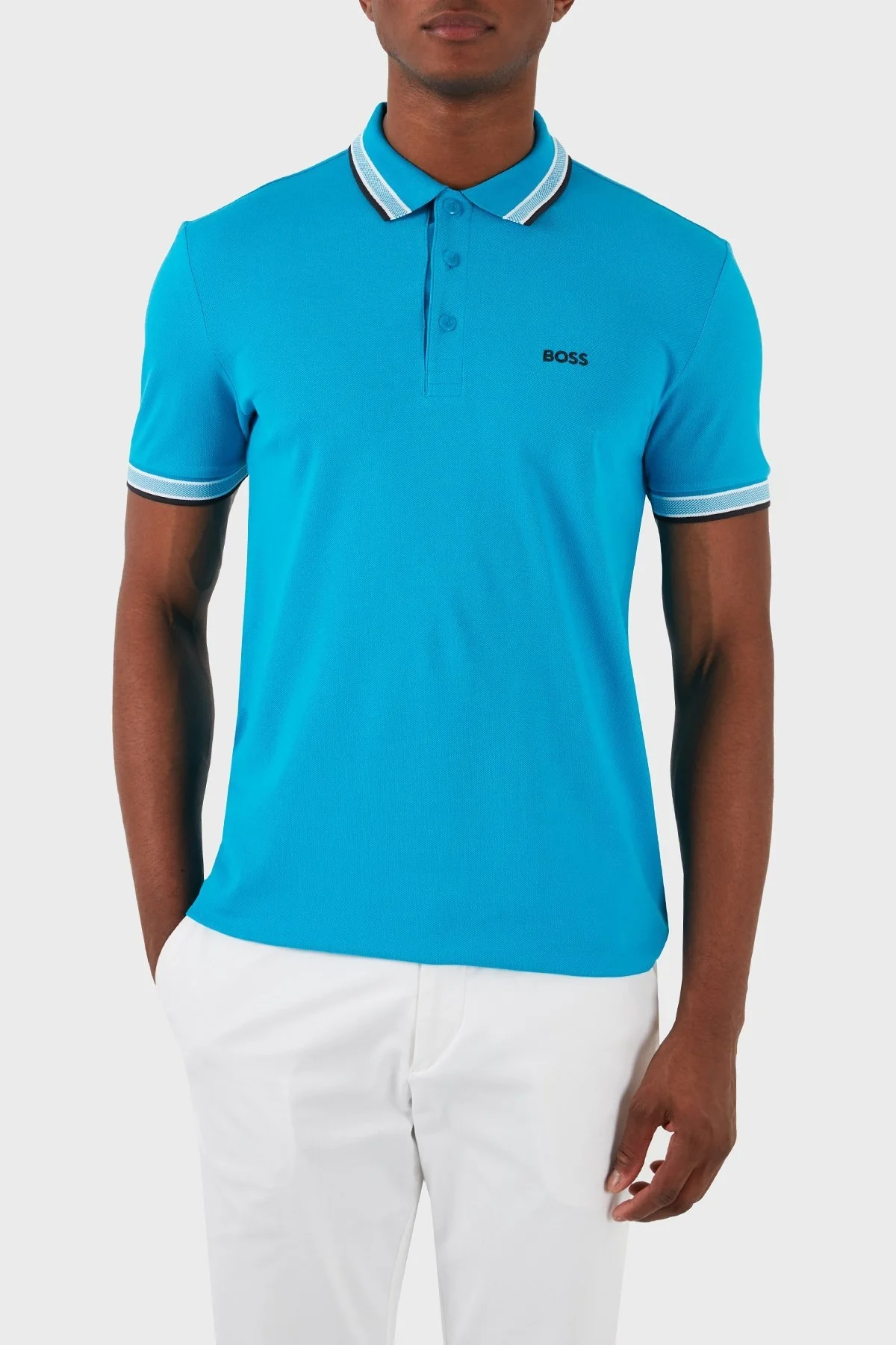 Boss Pamuklu Regular Fit Erkek Polo Yaka T Shirt 50469055 442 MAVİ - 2
