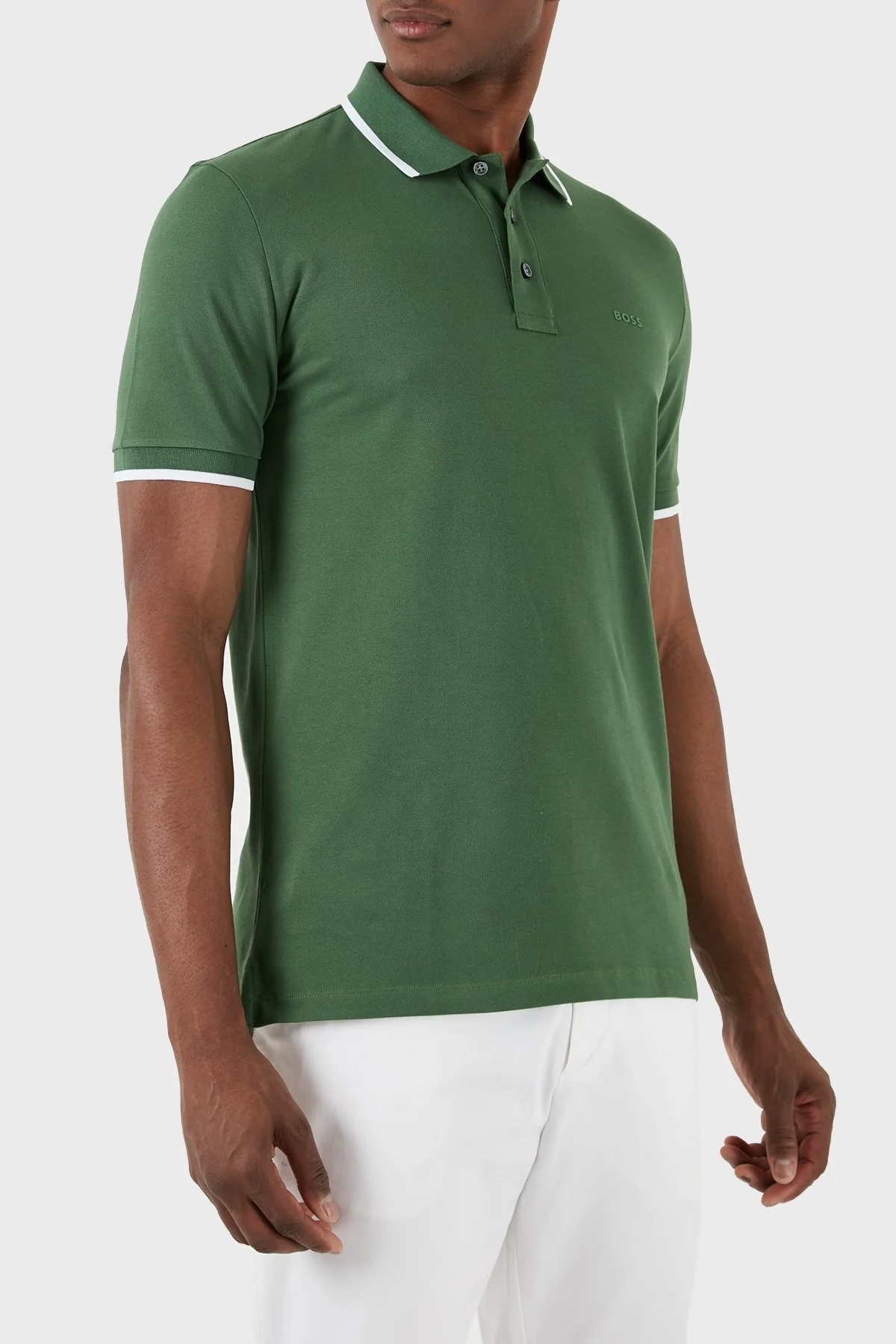 Boss Pamuklu Regular Fit Erkek Polo Yaka T Shirt 50494697 348 YEŞİL - 5