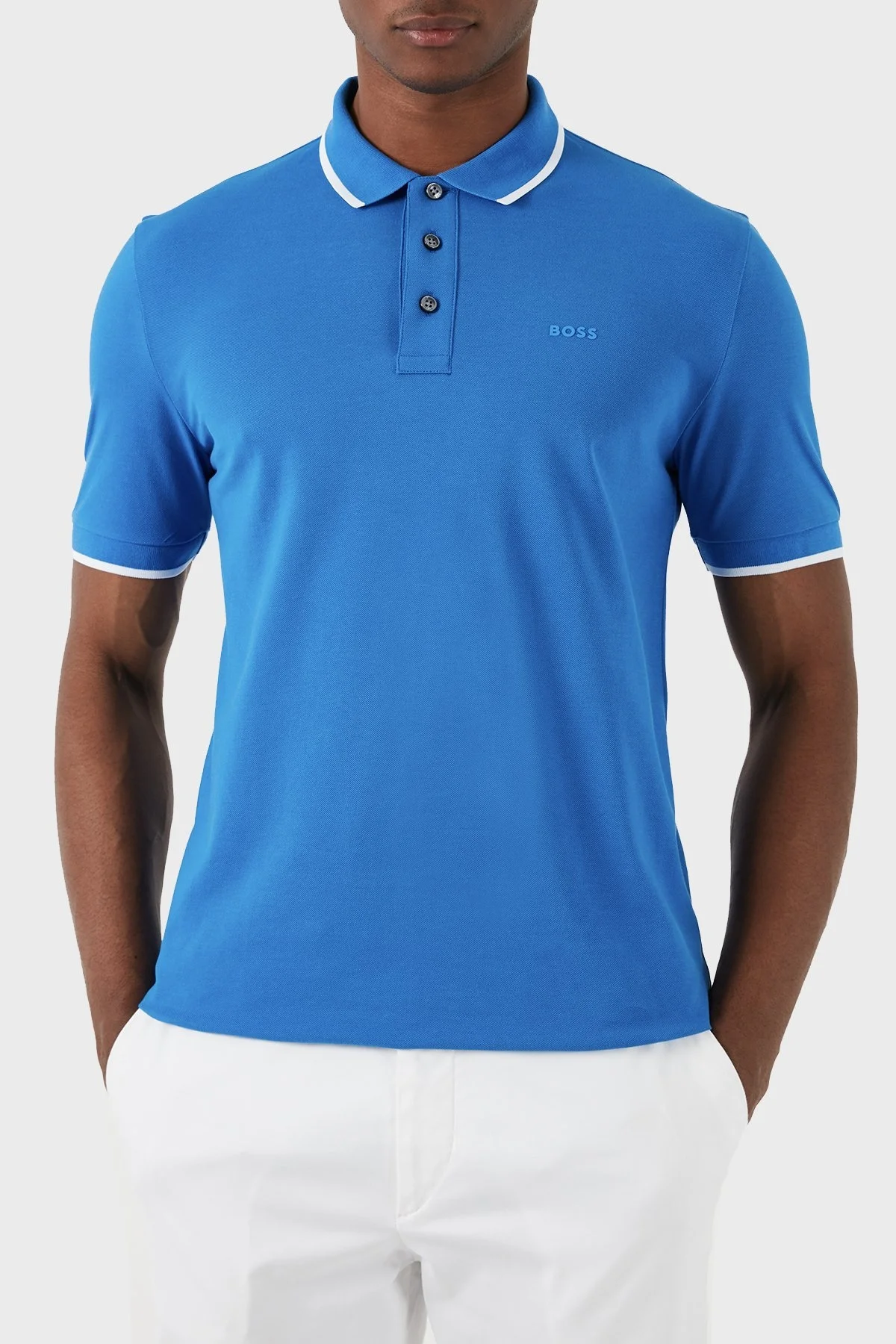 Boss Pamuklu Regular Fit Erkek Polo Yaka T Shirt 50494697 437 LACİVERT - 3