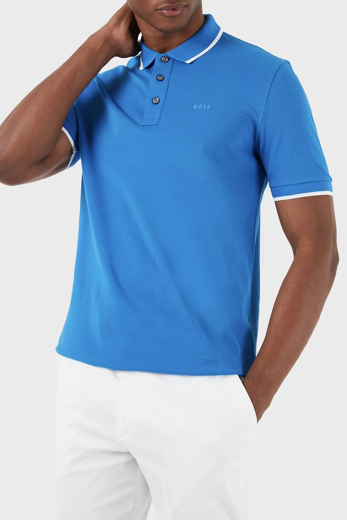 Boss Pamuklu Regular Fit Erkek Polo Yaka T Shirt 50494697 437 LACİVERT - 4