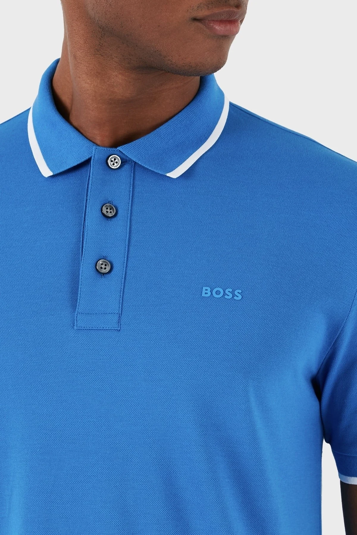 Boss Pamuklu Regular Fit Erkek Polo Yaka T Shirt 50494697 437 LACİVERT - 6