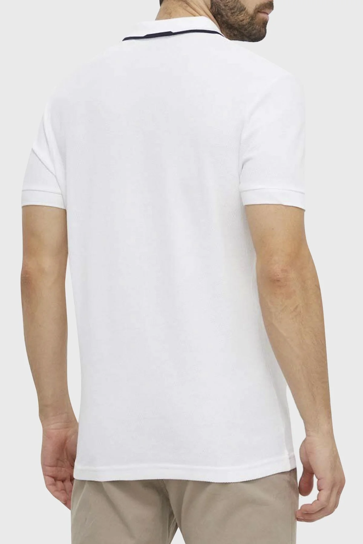 Boss Pamuklu Regular Fit Erkek Polo Yaka T Shirt 50512742 100 BEYAZ - 3