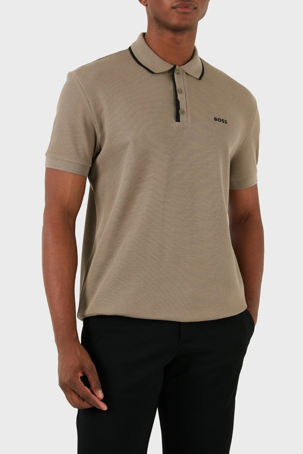 Boss Pamuklu Regular Fit Erkek Polo Yaka T Shirt 50512742 334 HAKİ - 4