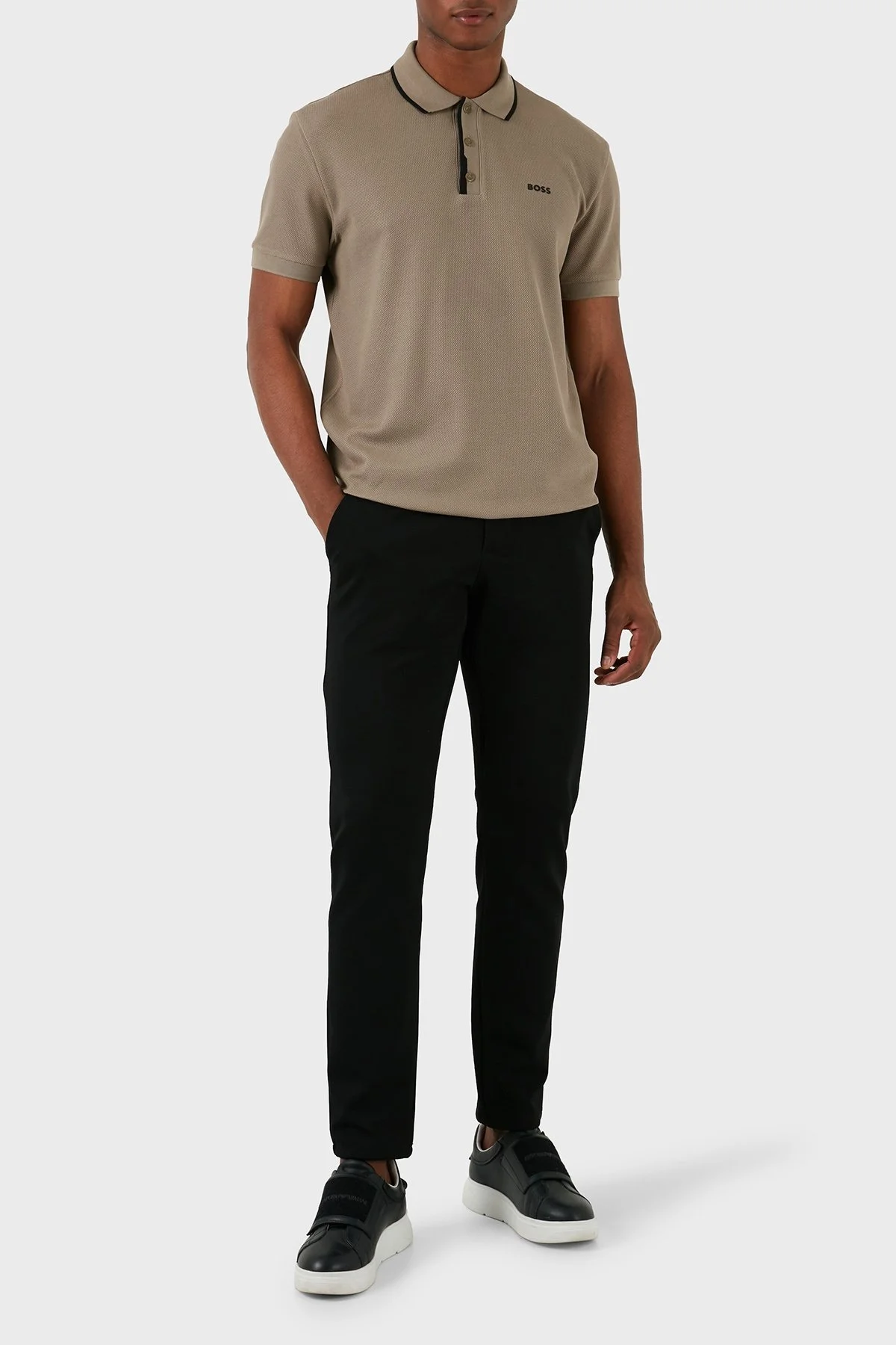 Boss Pamuklu Regular Fit Erkek Polo Yaka T Shirt 50512742 334 HAKİ - 5