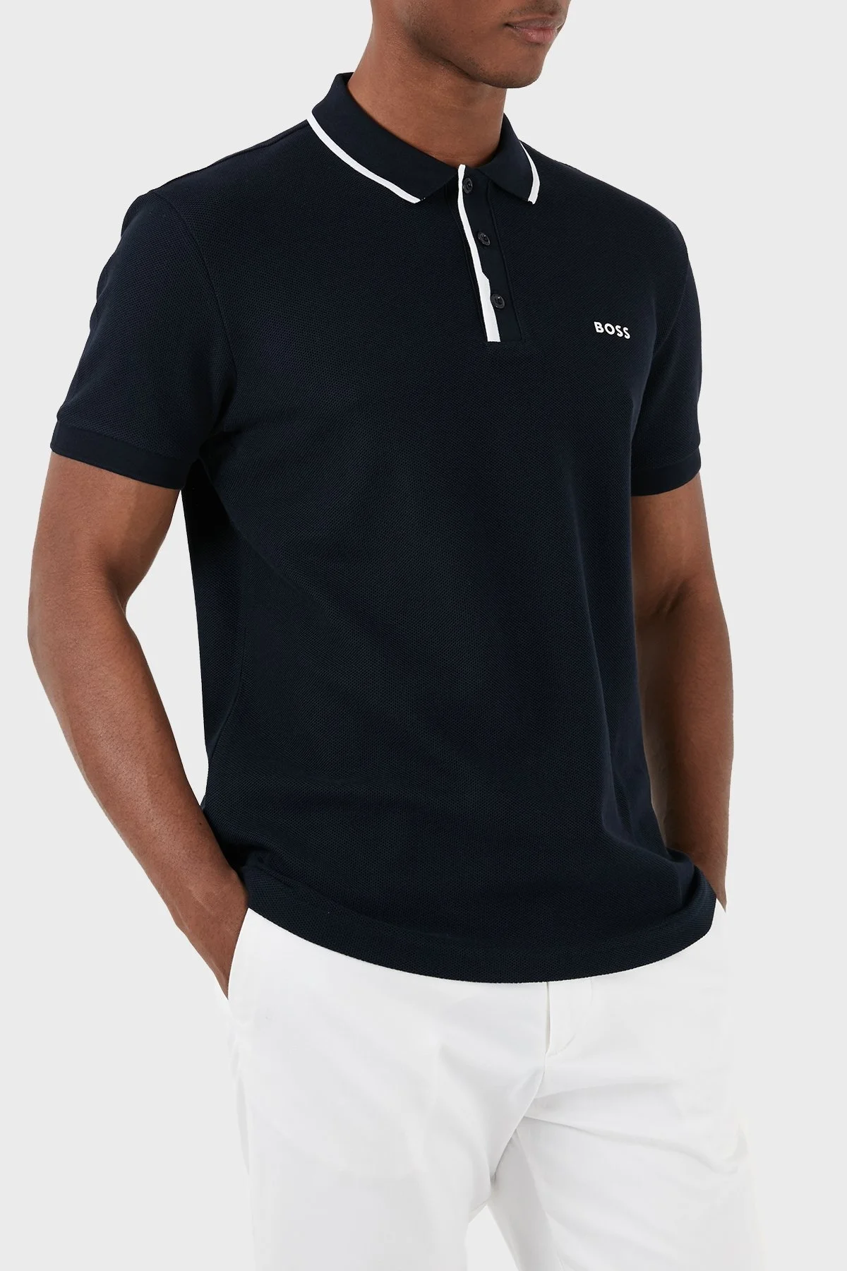 Boss Pamuklu Regular Fit Erkek Polo Yaka T Shirt 50512742 402 LACİVERT - 7