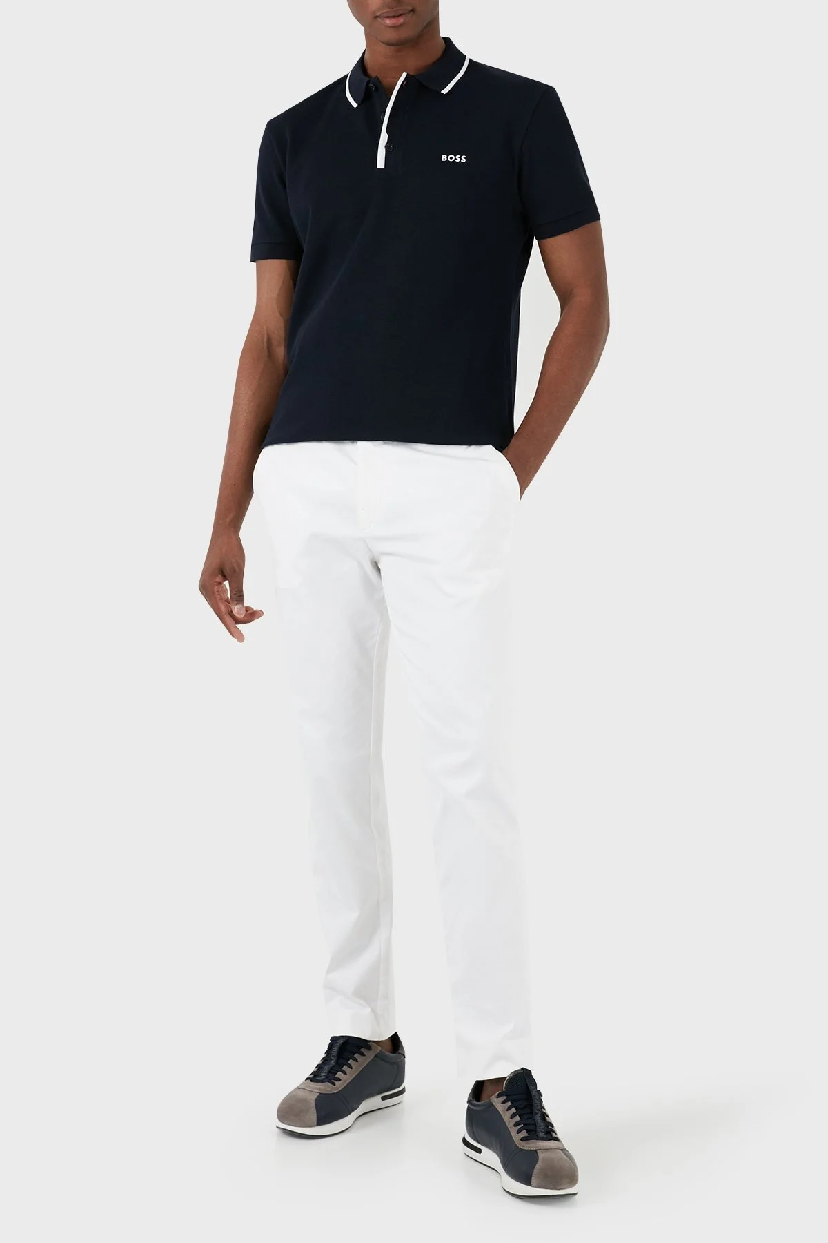 Boss Pamuklu Regular Fit Erkek Polo Yaka T Shirt 50512742 402 LACİVERT - 10