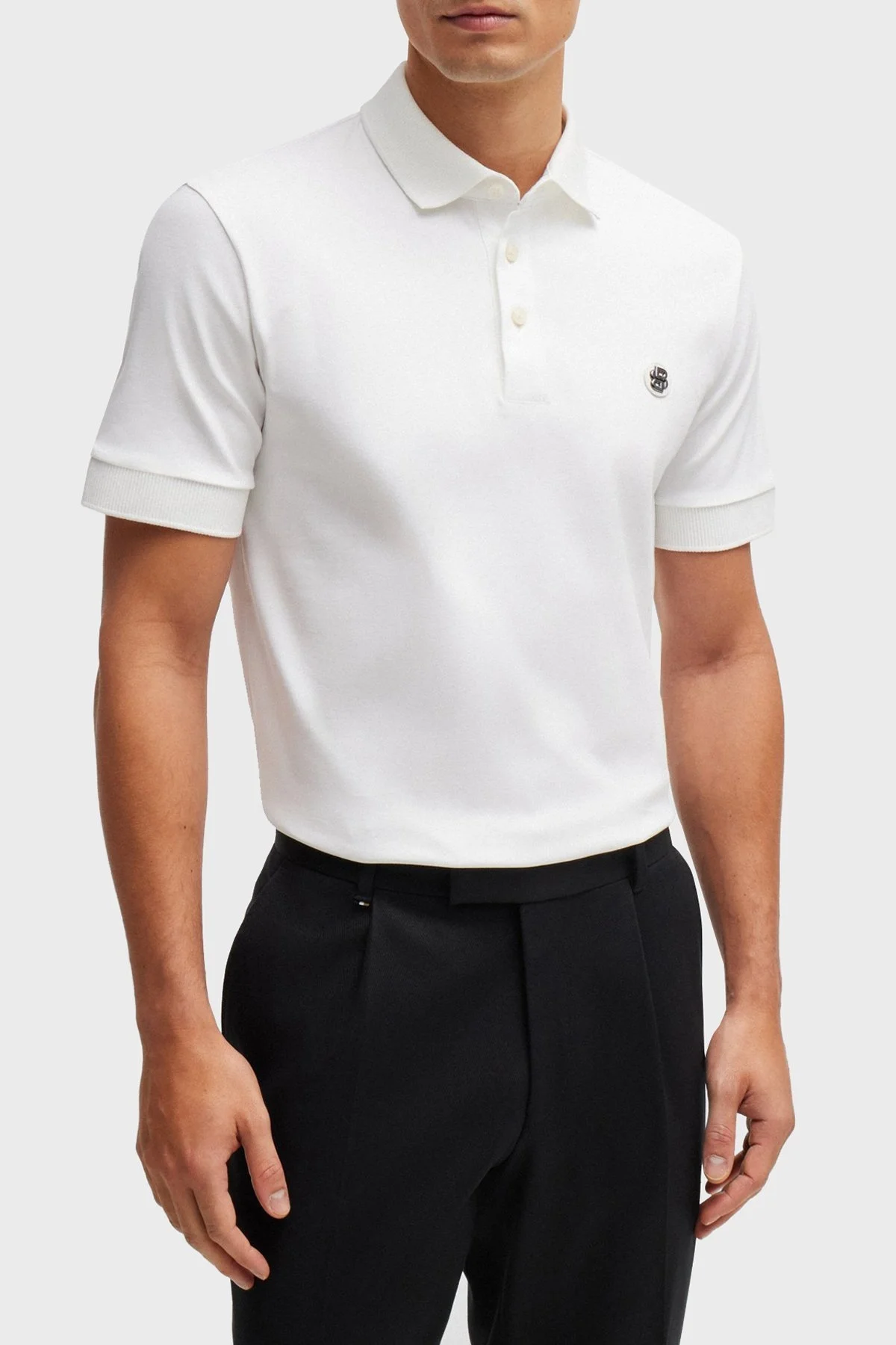 Boss Pamuklu Regular Fit Erkek Polo Yaka T Shirt 50520297 100 BEYAZ - 1