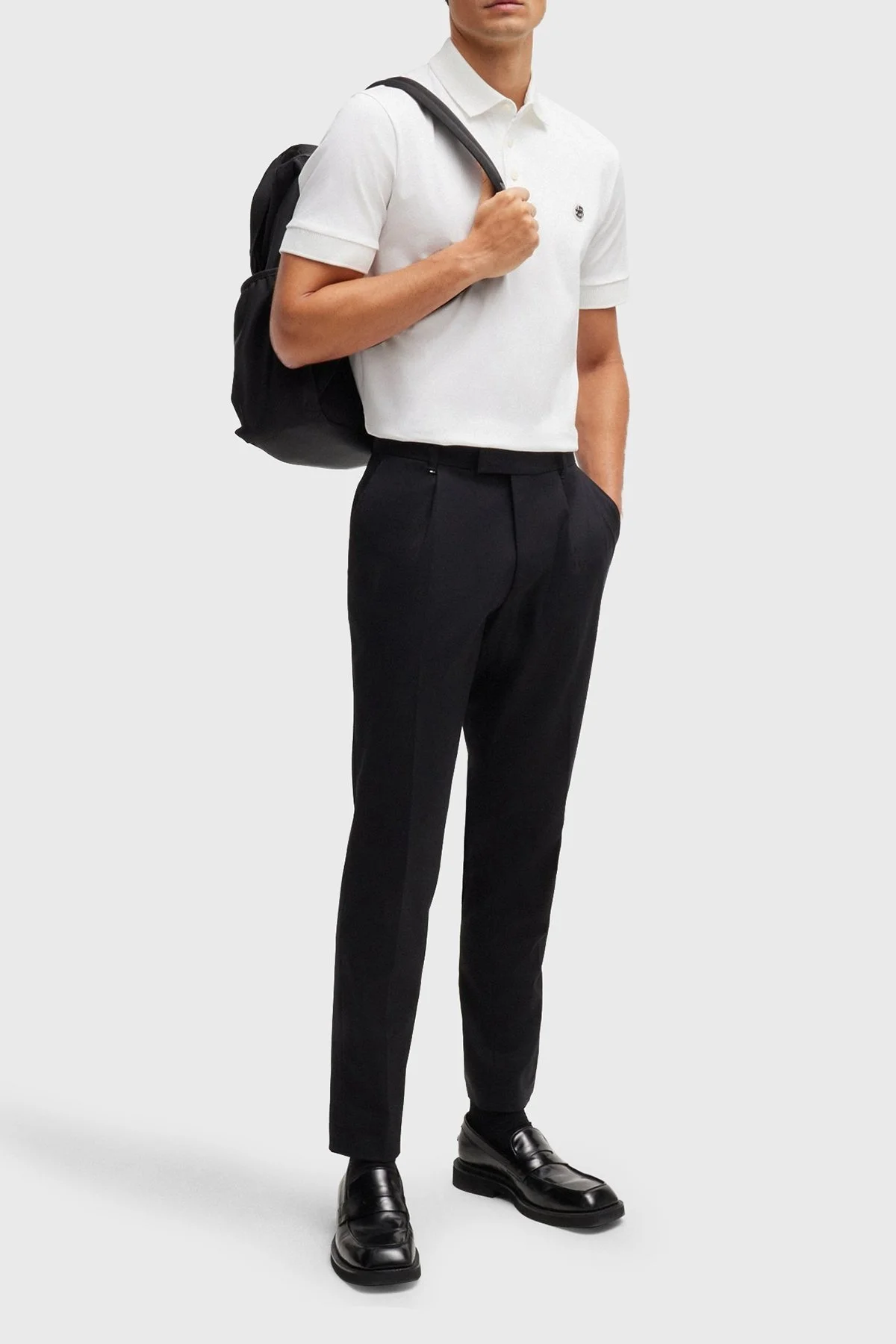 Boss Pamuklu Regular Fit Erkek Polo Yaka T Shirt 50520297 100 BEYAZ - 4