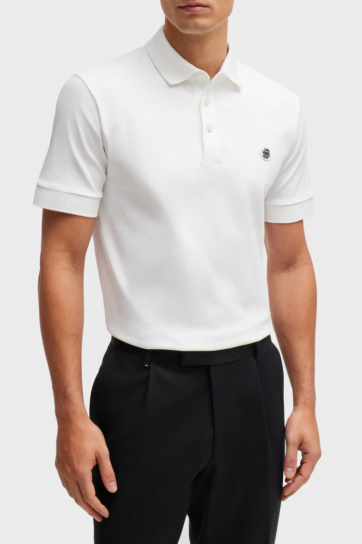 Boss Pamuklu Regular Fit Erkek Polo Yaka T Shirt 50520297 100 BEYAZ - 1