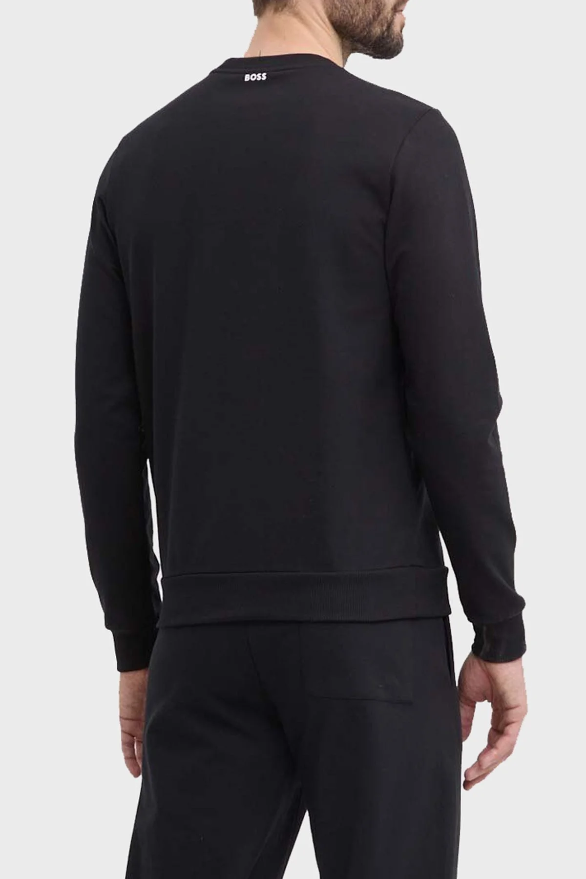 Boss Pamuklu Regular Fit Erkek Sweat 50515186 001 SİYAH - 6