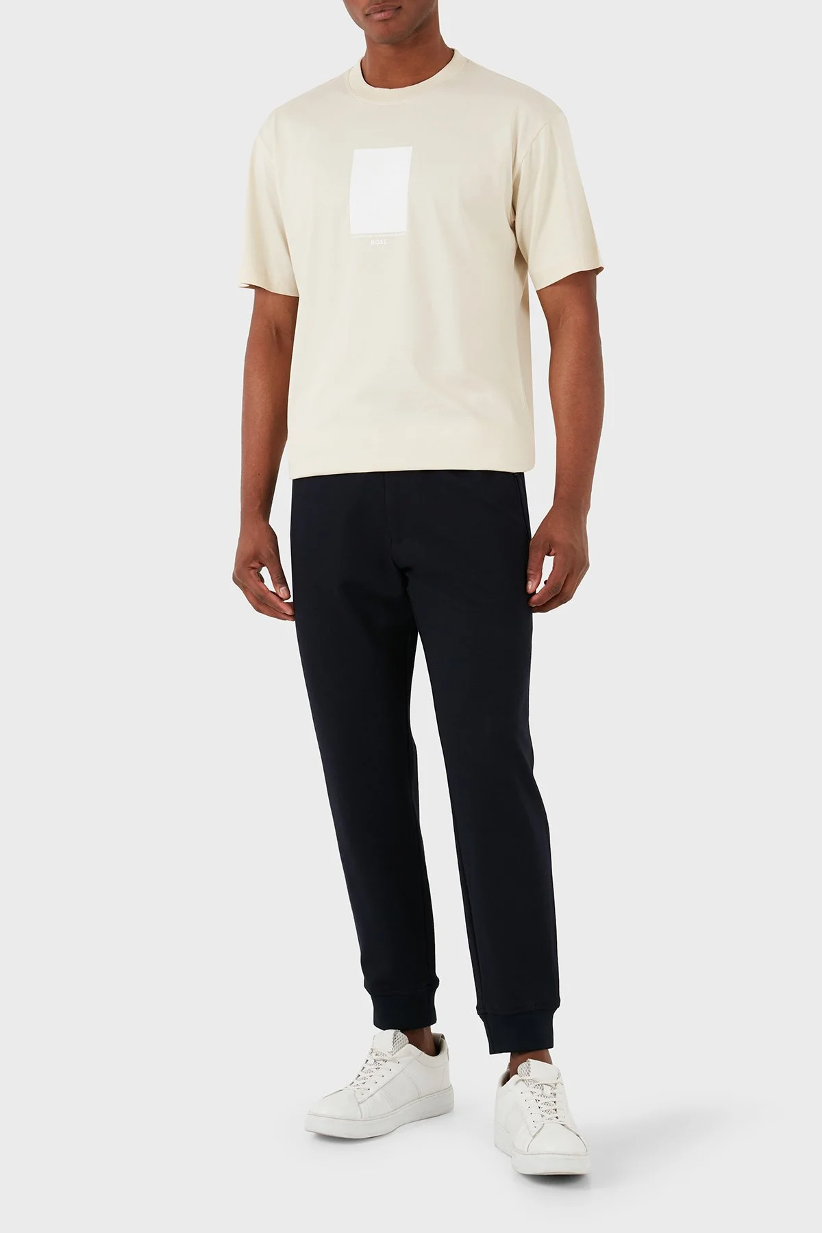 Boss Pamuklu Regular Fit Erkek T Shirt 50512118 131 EKRU - 4