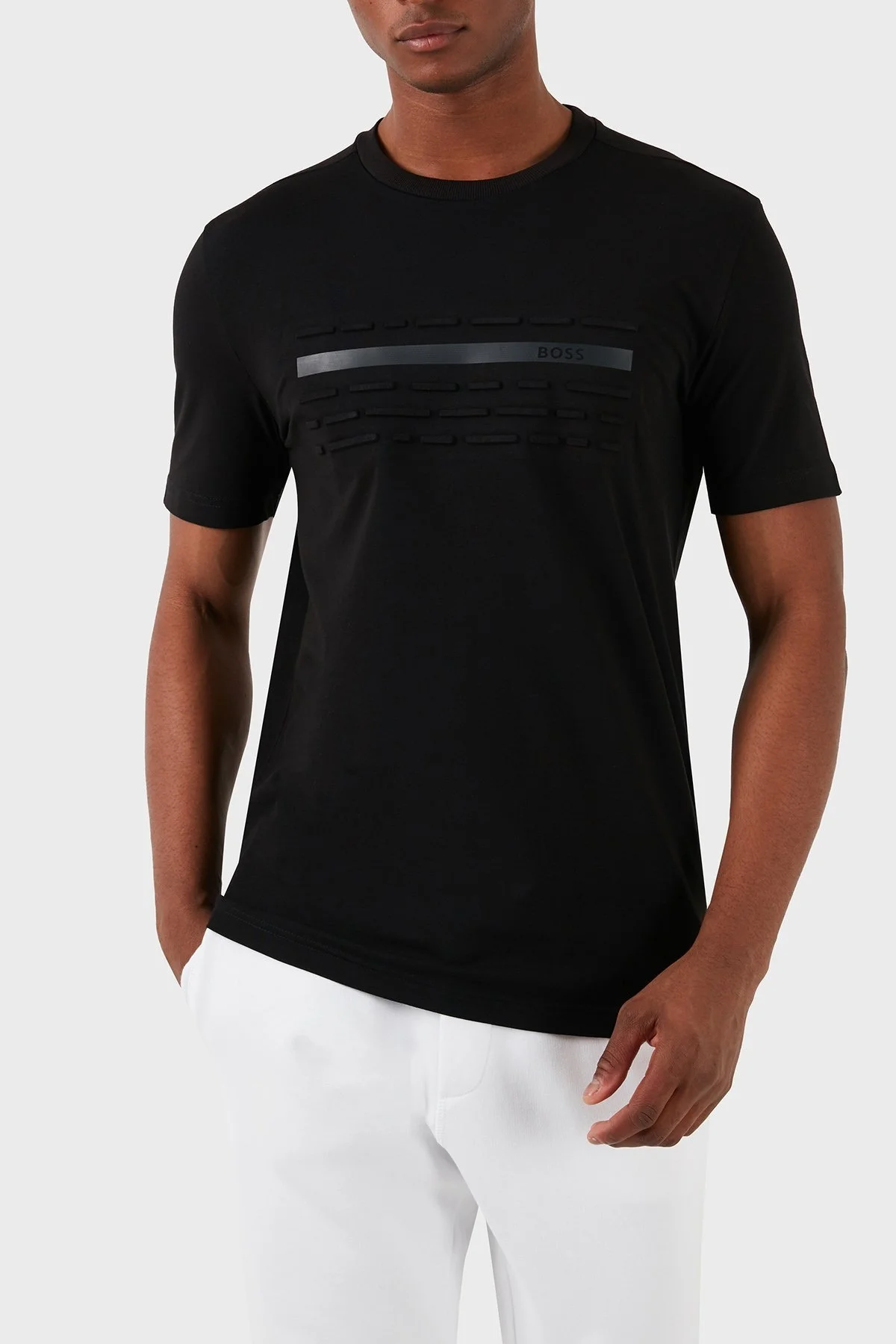 Boss Pamuklu Regular Fit Erkek T Shirt 50513010 001 SİYAH - 3