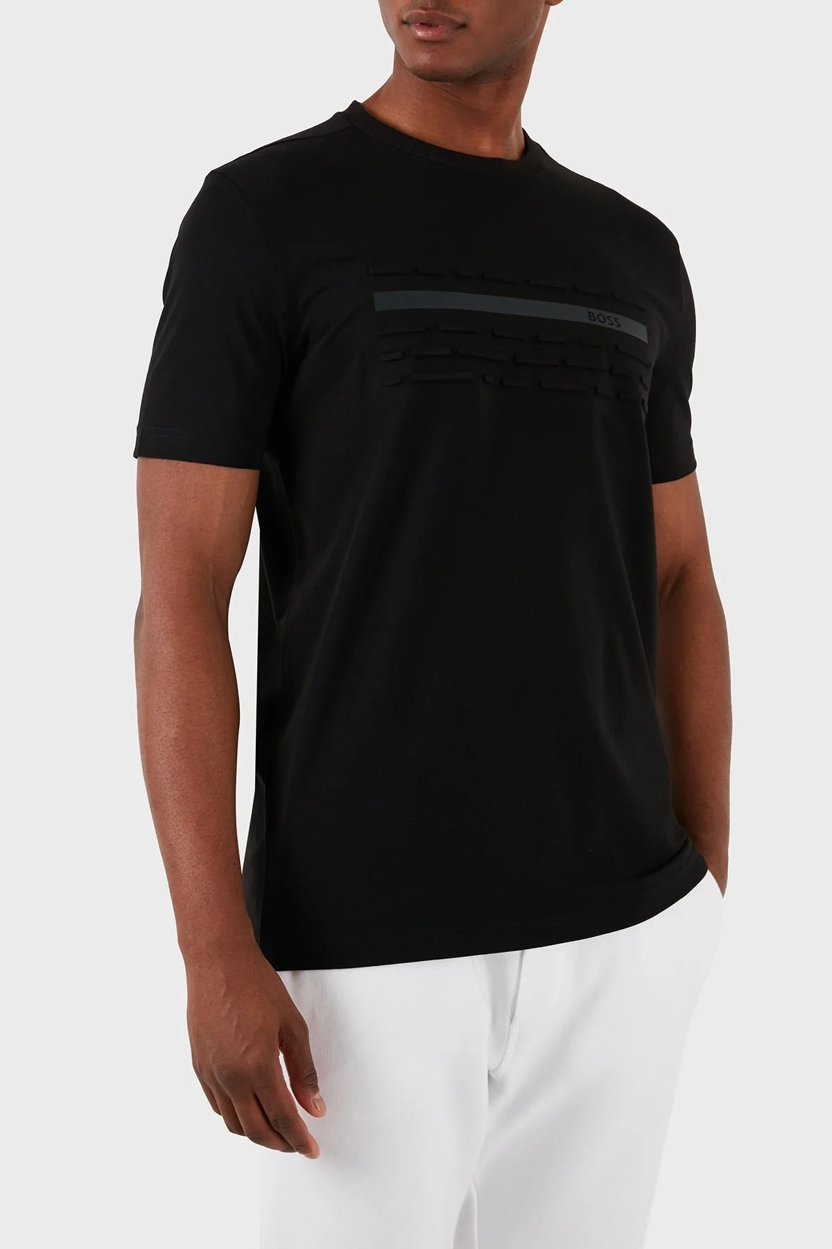 Boss Pamuklu Regular Fit Erkek T Shirt 50513010 001 SİYAH - 5