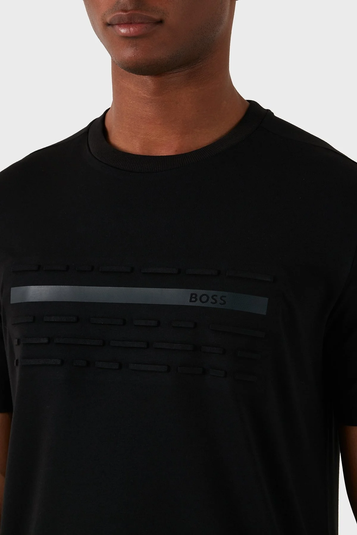 Boss Pamuklu Regular Fit Erkek T Shirt 50513010 001 SİYAH - 6