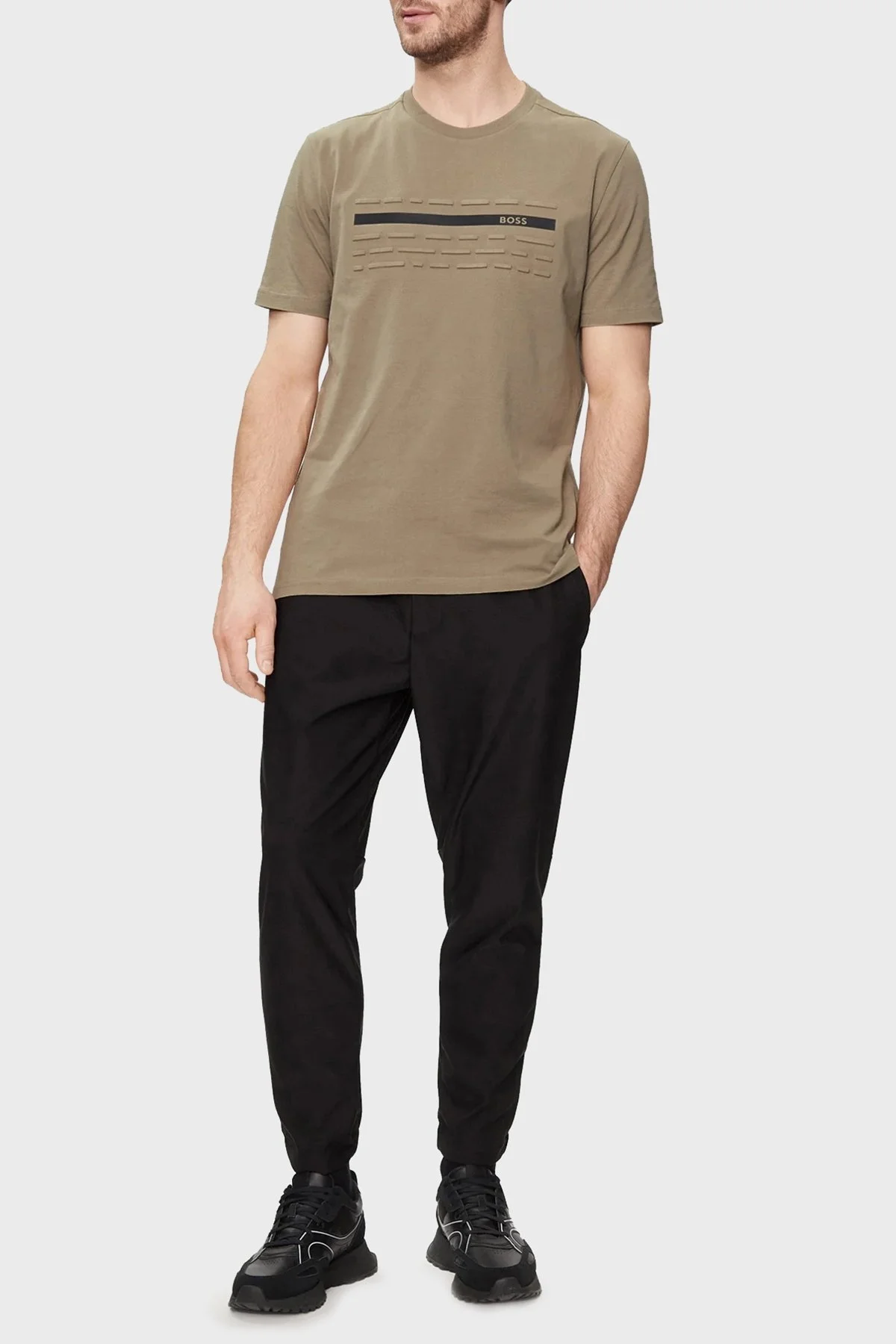 Boss Pamuklu Regular Fit Erkek T Shirt 50513010 334 HAKİ - 3