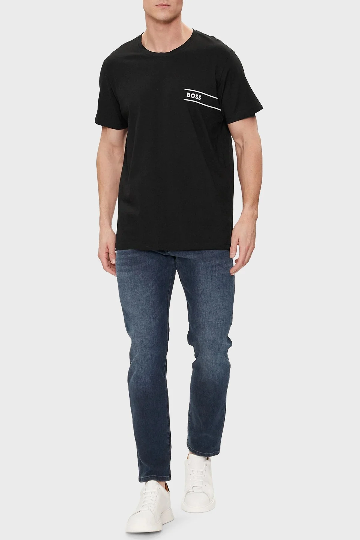 Boss Pamuklu Regular Fit Erkek T Shirt 50514914 001 SİYAH - 3