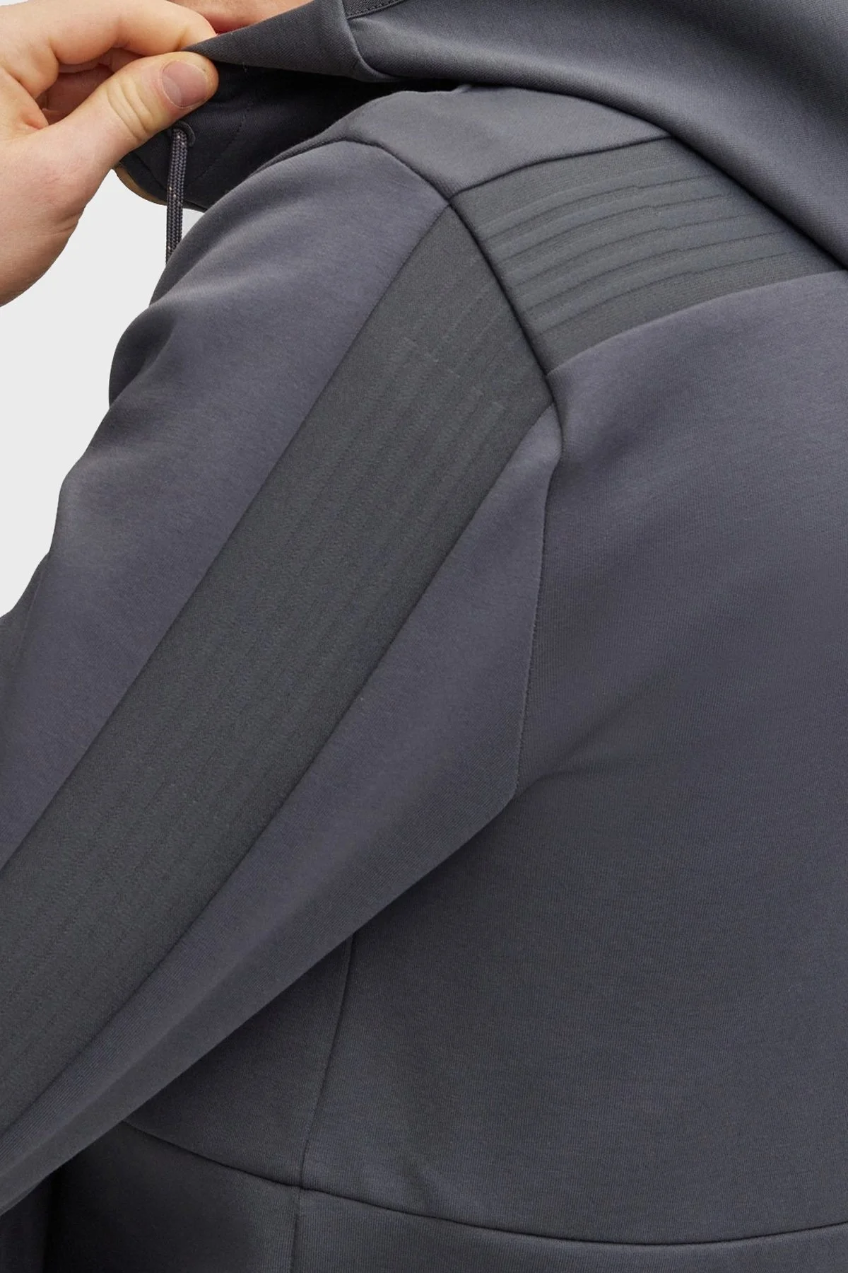 Boss Pamuklu Regular Fit Fermuarlı Kapüşonlu Erkek Sweat 50493495 027 KOYU GRİ - 4