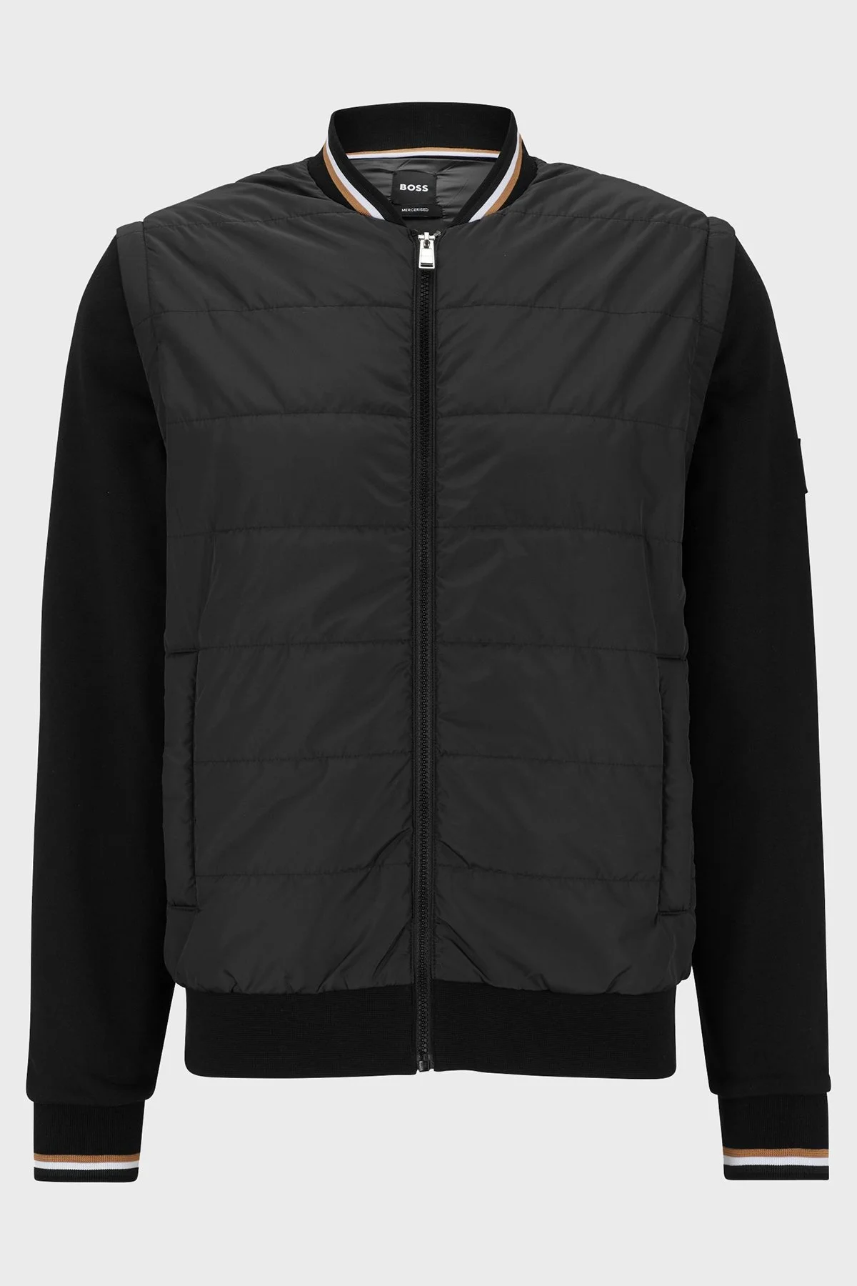 Boss Pamuklu Regular Fit Fermuarlı Kolej Yaka Erkek Sweat 50486266 001 SİYAH - 5