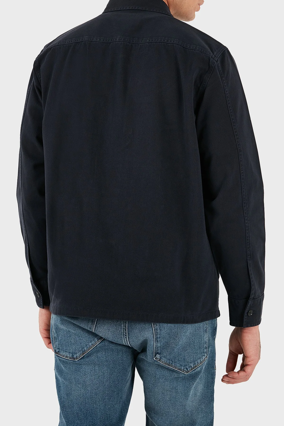 Boss Pamuklu Regular Fit Fermuarlı Kot Erkek Gömlek 50530853 404 LACİVERT - 3