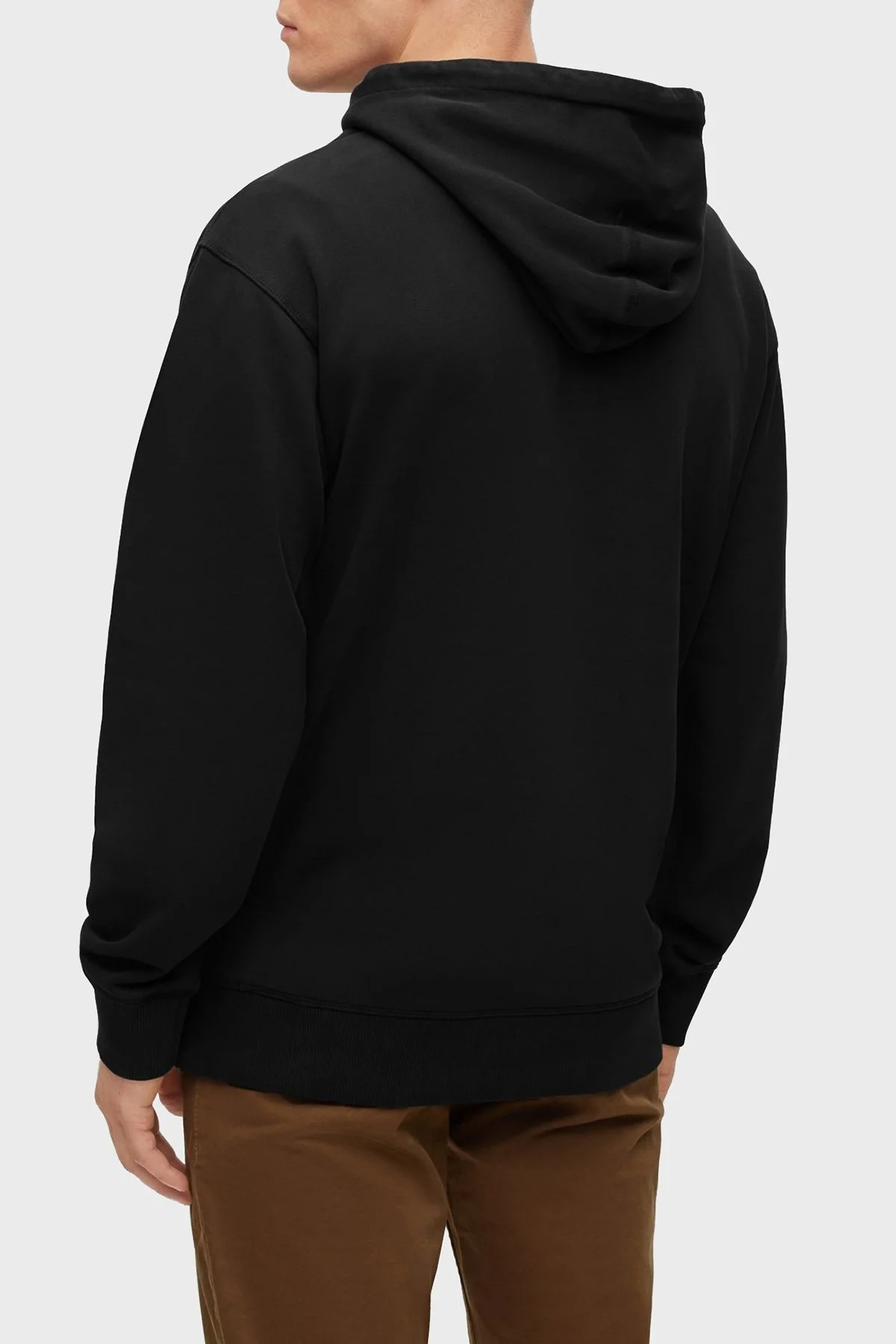 Boss Pamuklu Regular Fit Kanguru Cepli Kapüşonlu Erkek Sweat 50472411 001 SİYAH - 2