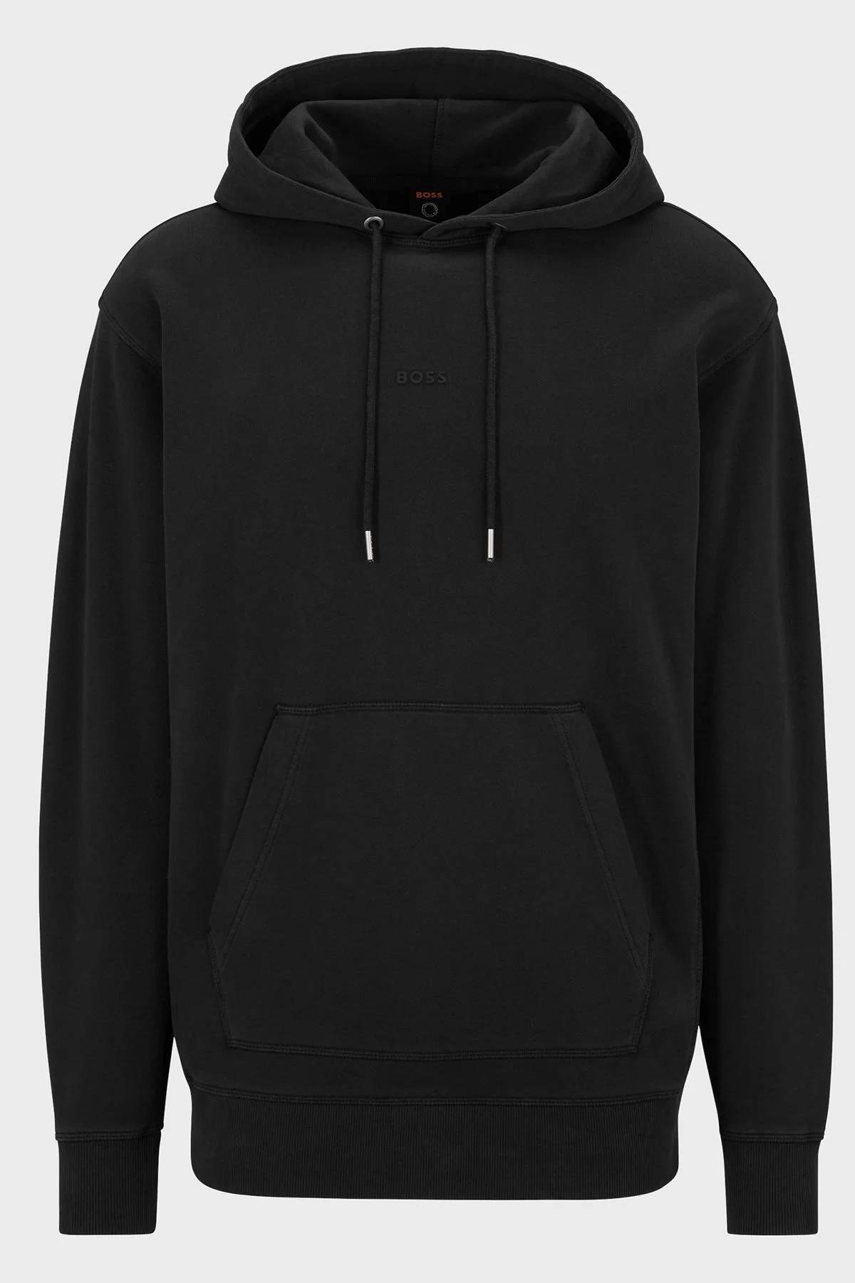 Boss Pamuklu Regular Fit Kanguru Cepli Kapüşonlu Erkek Sweat 50472411 001 SİYAH - 4
