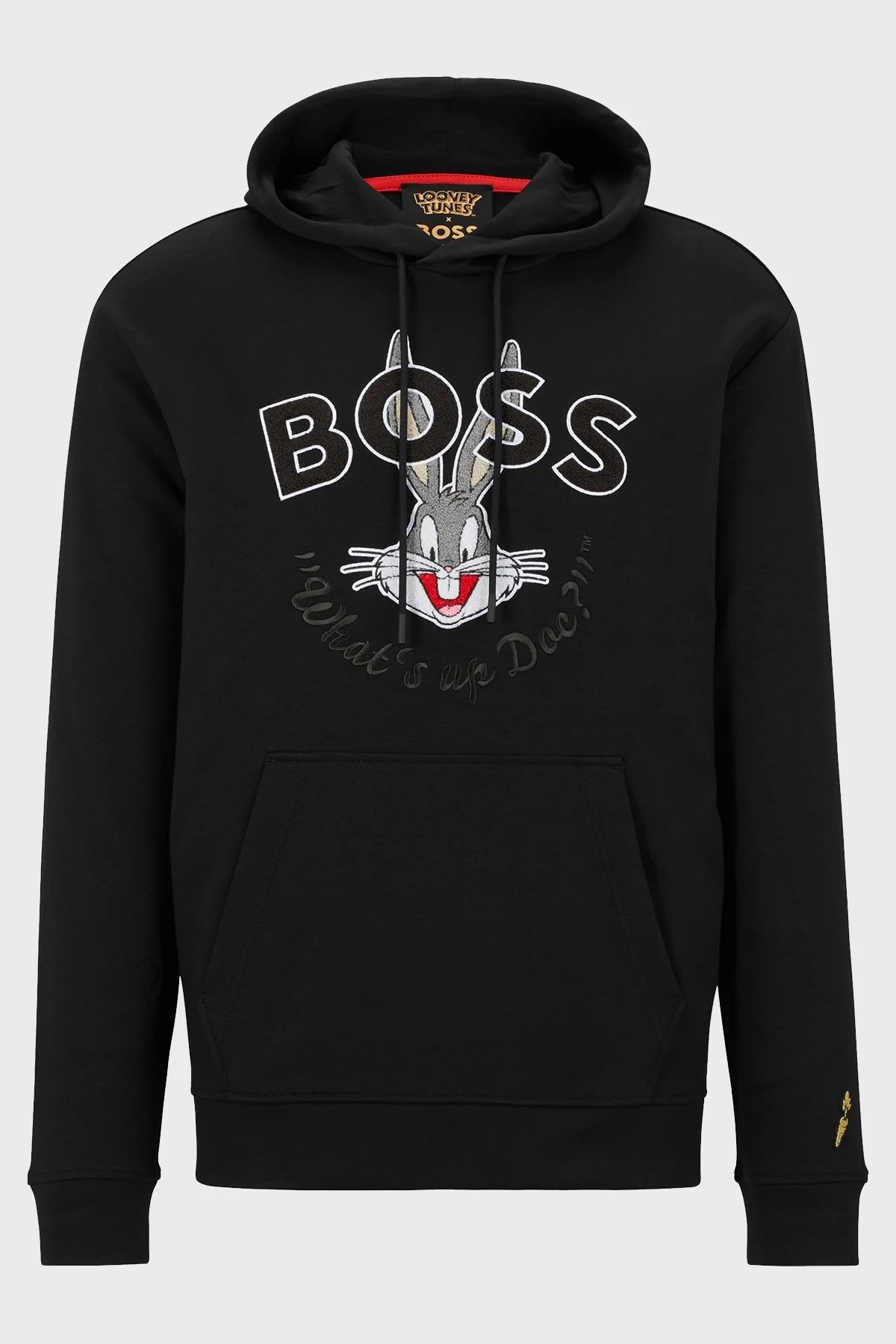 Boss Pamuklu Regular Fit Kanguru Cepli Kapüşonlu Erkek Sweat 50486315 001 SİYAH - 4