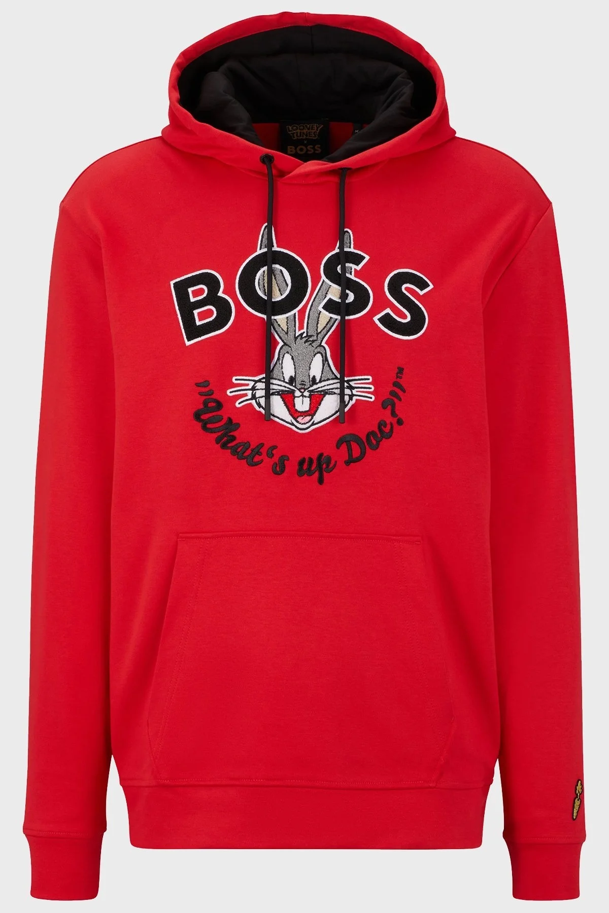 Boss Pamuklu Regular Fit Kanguru Cepli Kapüşonlu Erkek Sweat 50486315 623 KIRMIZI - 5