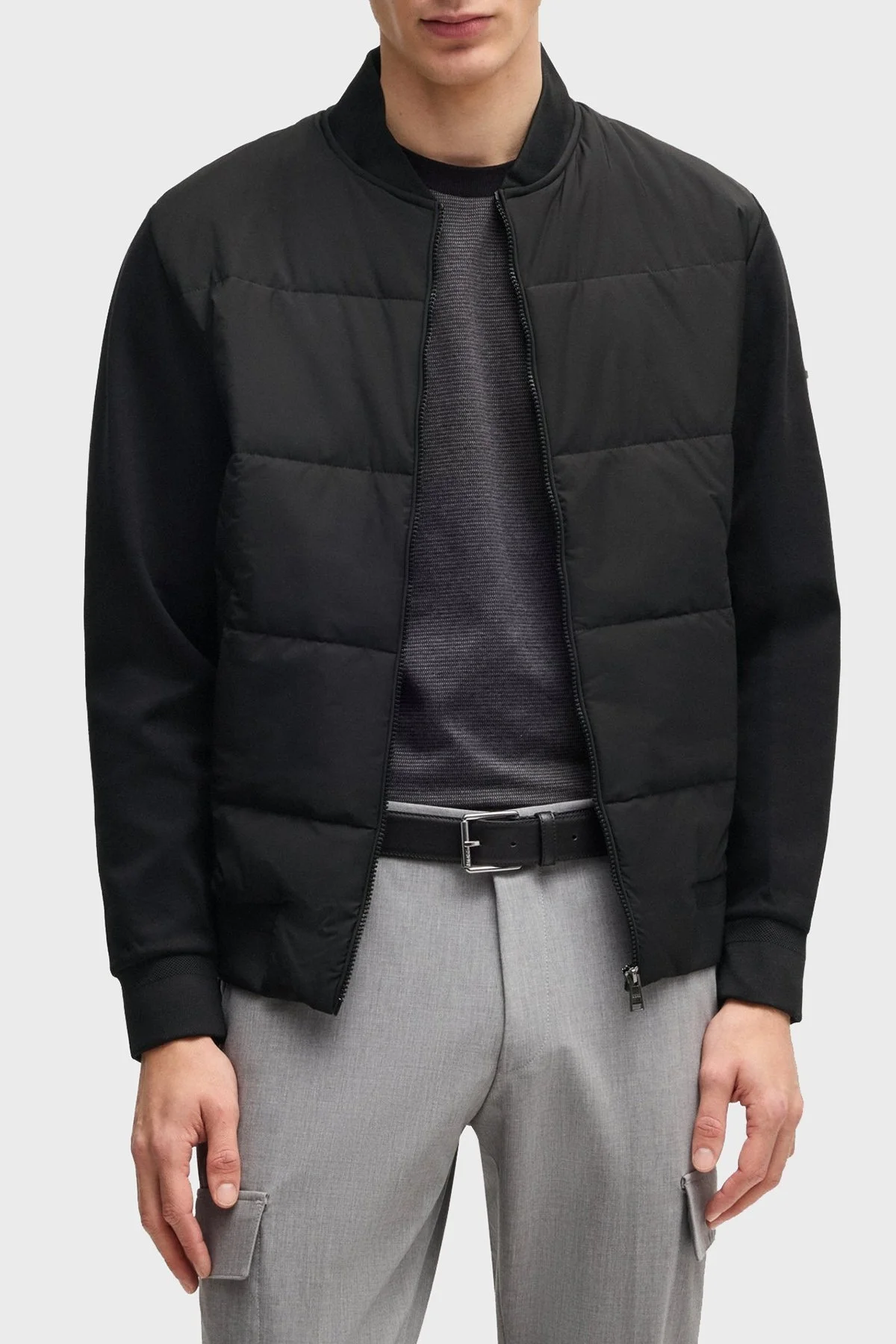 Boss Pamuklu Regular Fit Kapitoneli Kolej Yaka Erkek Ceket 50532767 001 SİYAH - 1