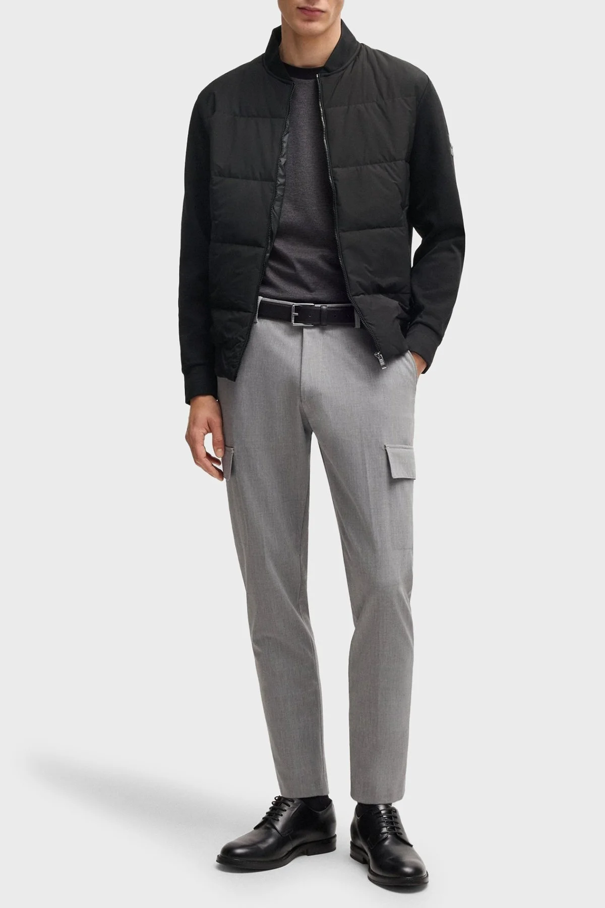 Boss Pamuklu Regular Fit Kapitoneli Kolej Yaka Erkek Ceket 50532767 001 SİYAH - 2